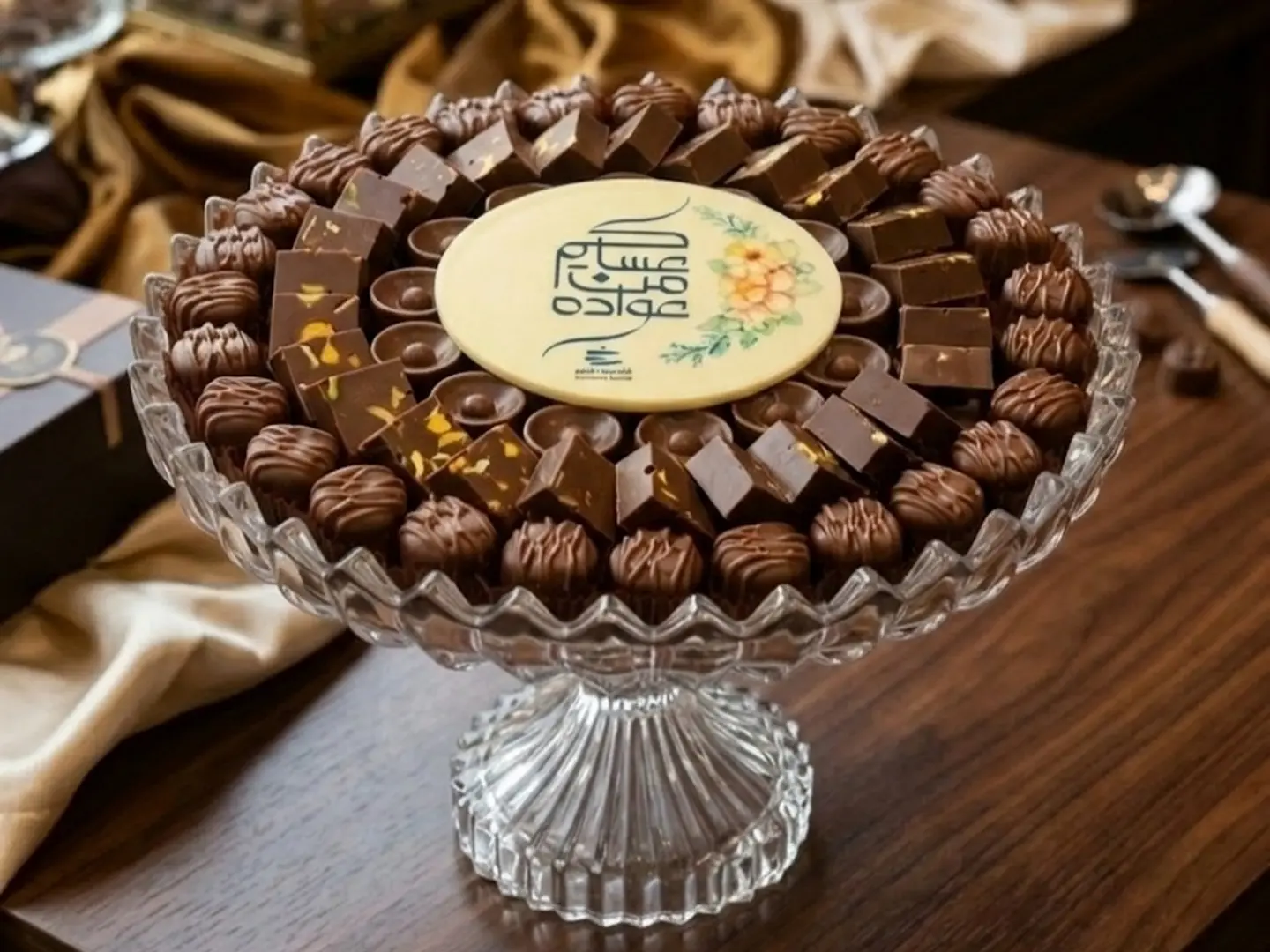 صينية زجاج لمسة كبير 1