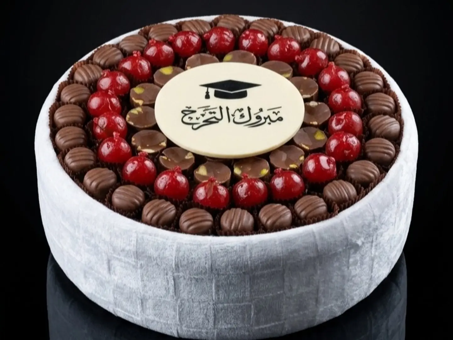 Luxurious Belgian Chocolate Velvet Tray For Graduation Gifts.