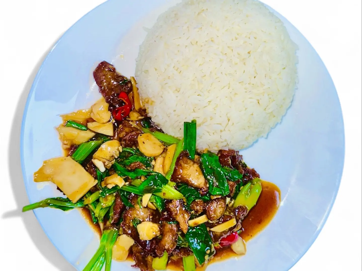 Beef With Oyster Sauce And Rice