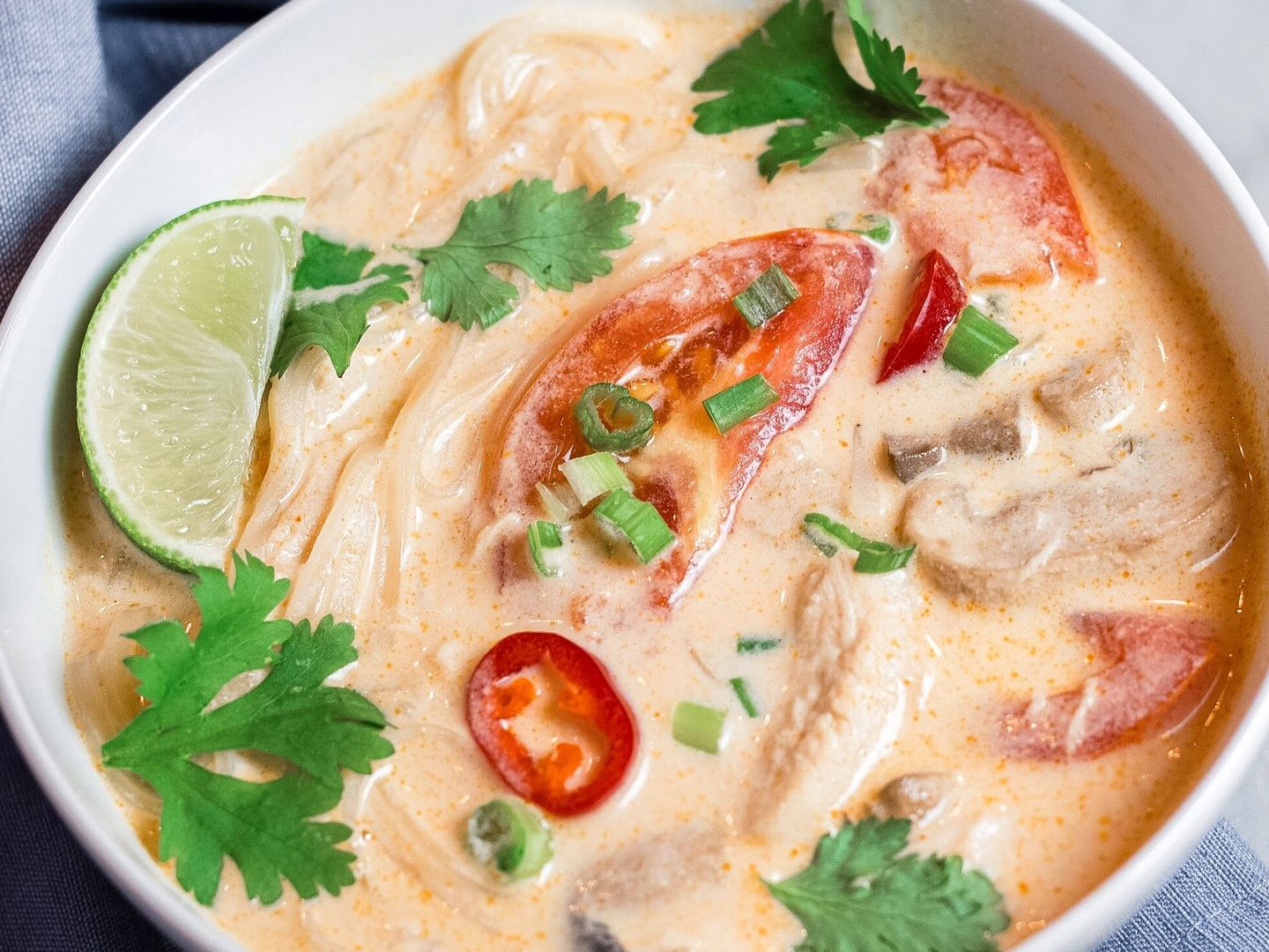 Spicy Coconut Milk Soup With Chicken