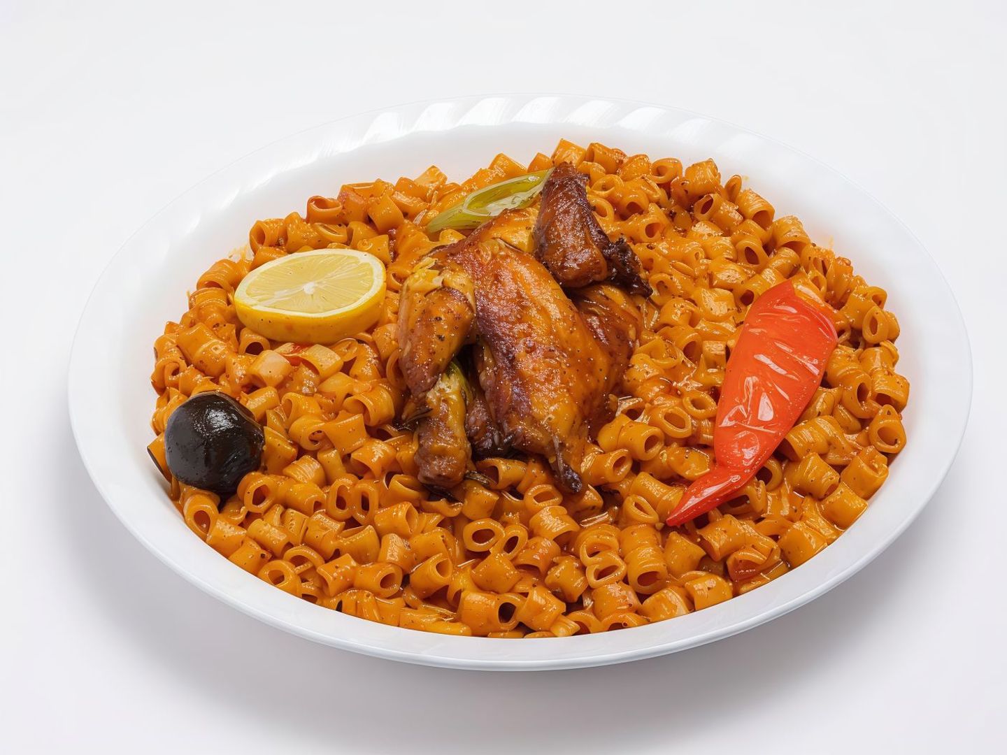 Pasta With Half Grilled