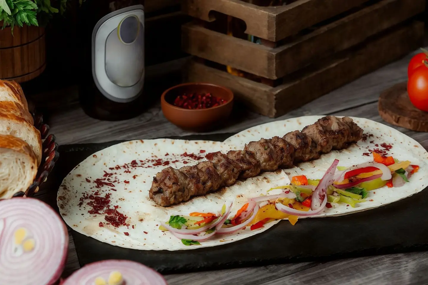 A Kebab Sandwich