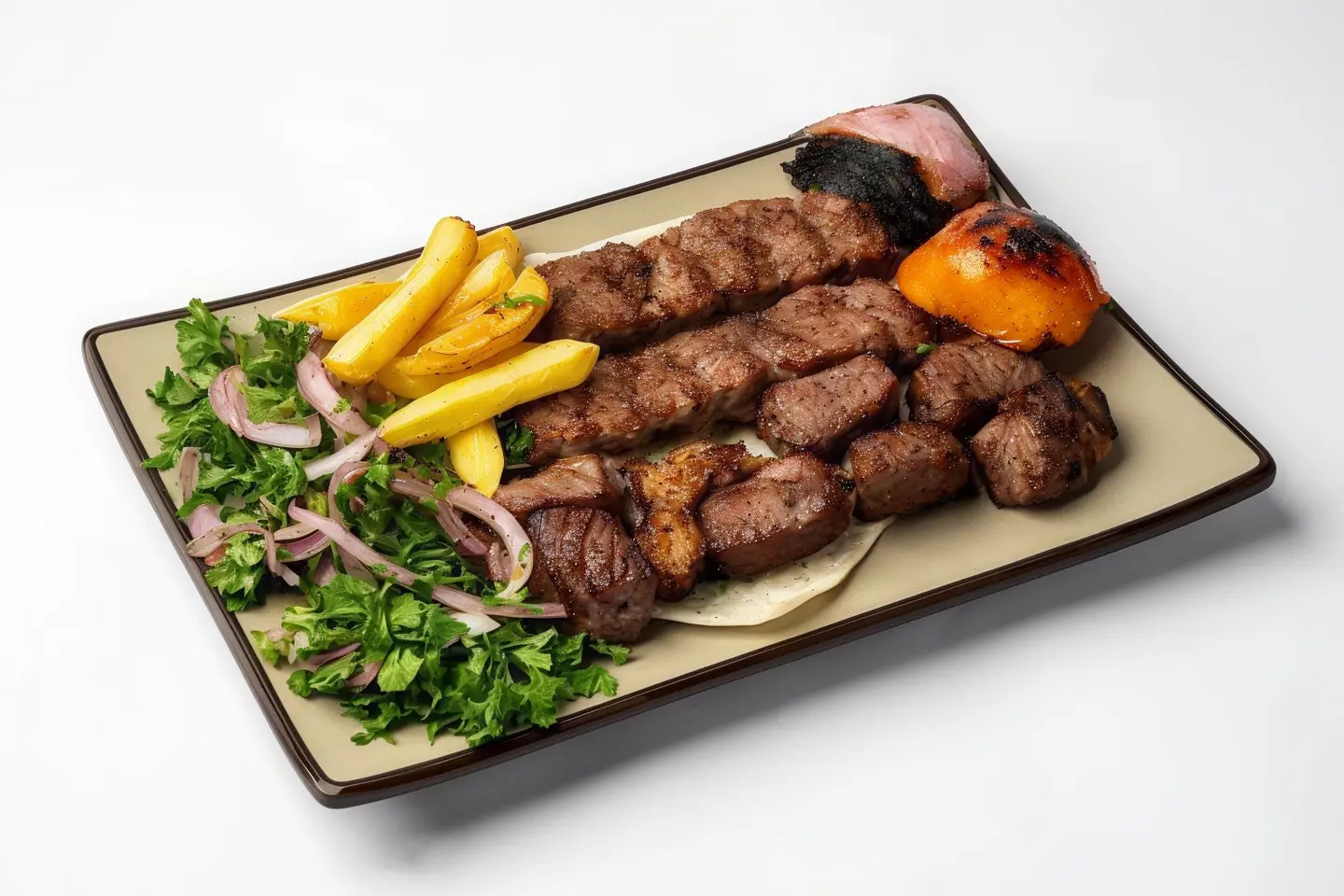 مشويات مشكل لحم لشخص واحد