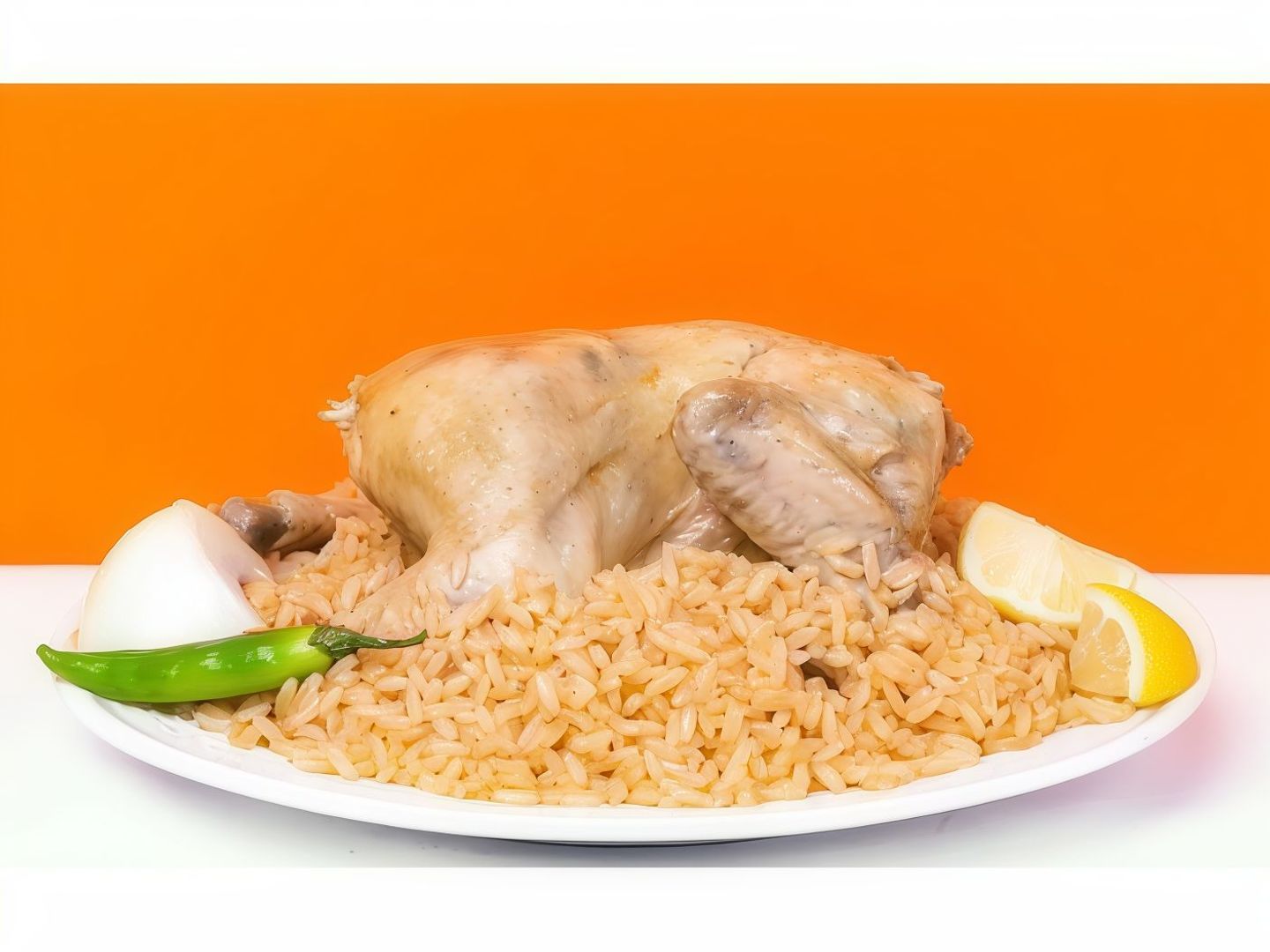 حبة دجاج مسلوق مع الرز