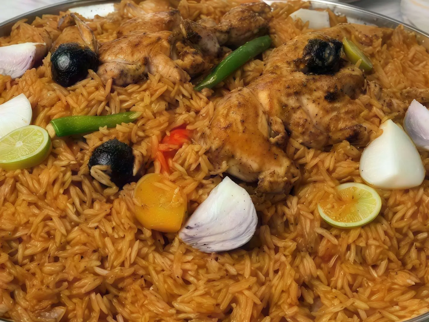 Half Pressed Chicken Kabsa