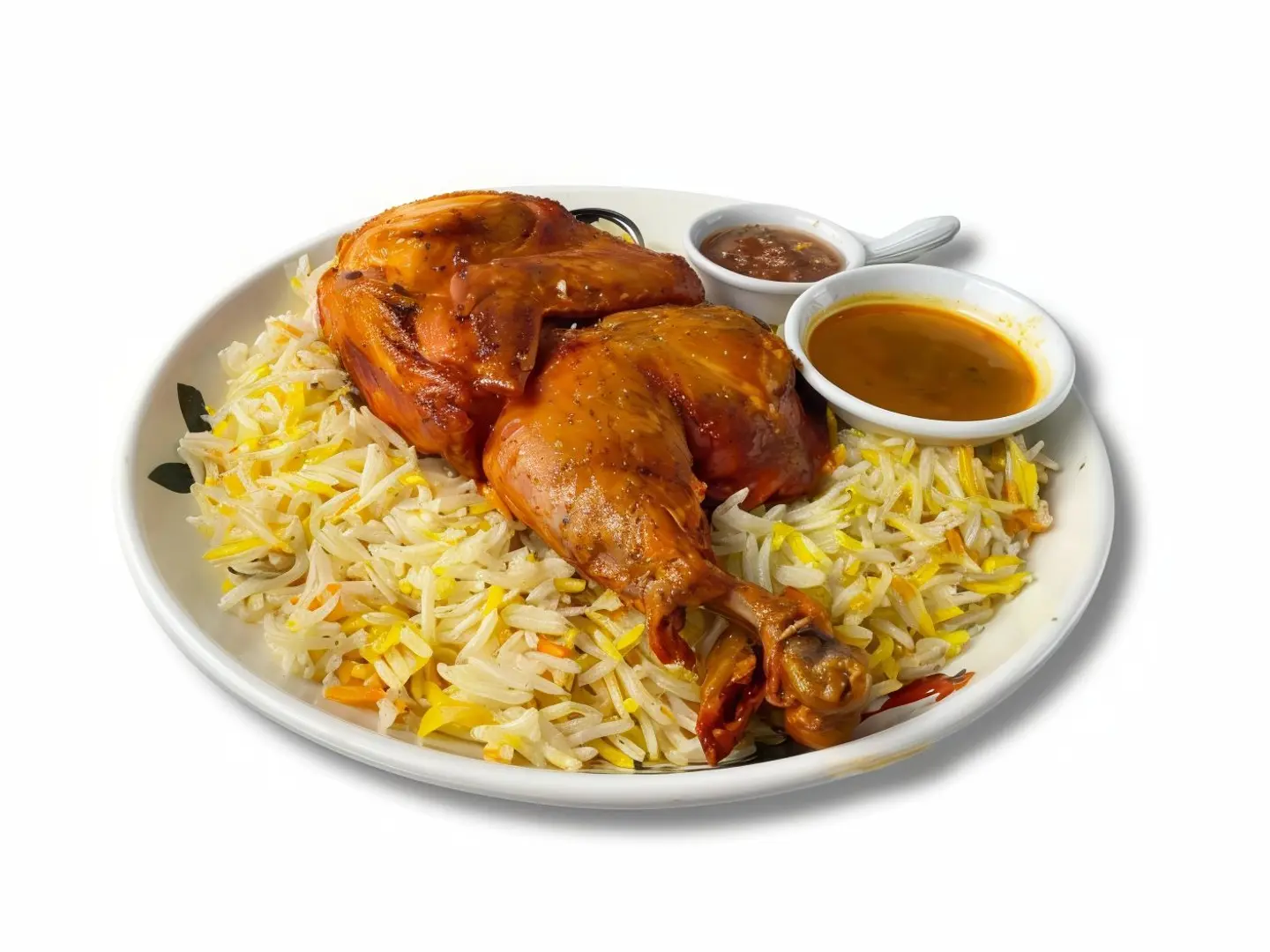 Half A Chicken In Oil With Red Rich