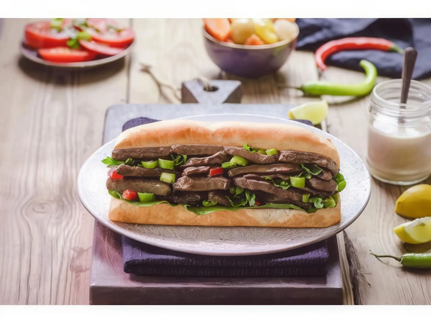 ساندوتش كبدة صغير