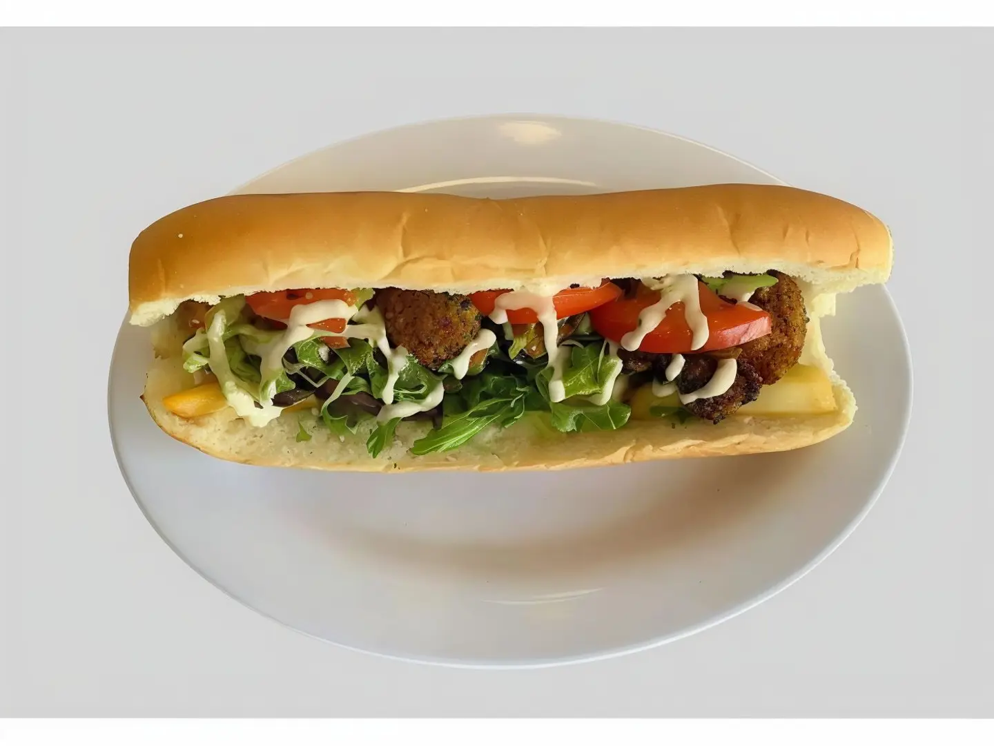 ساندوتش فلافل صامولي مشكل