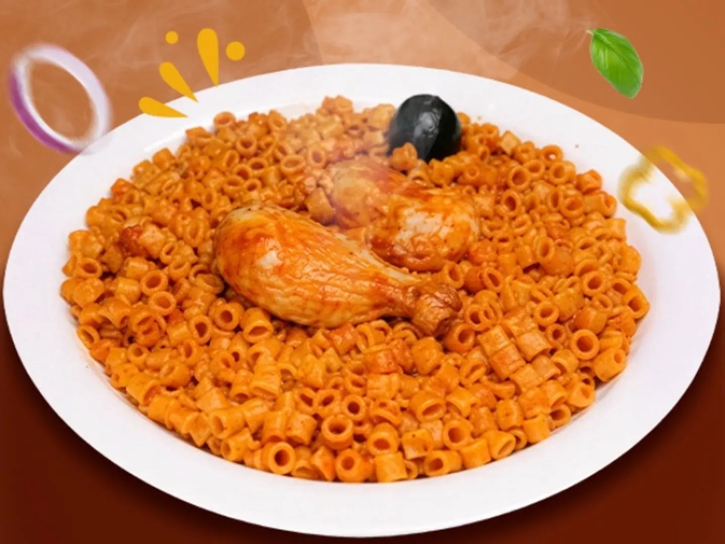 كبسة مكرونة نص دجاج