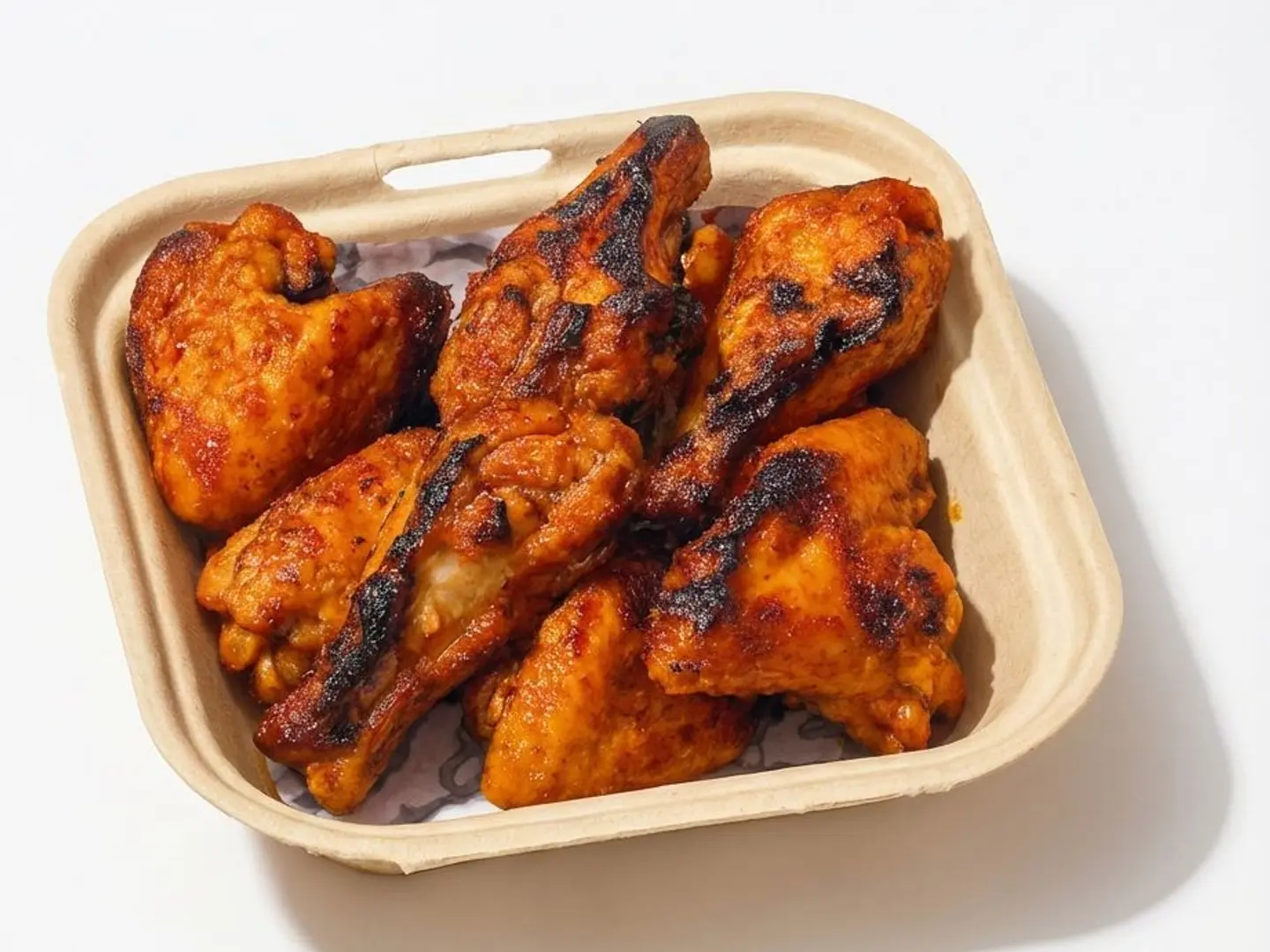 6 قطع اجنحه مشويه علي الفحم