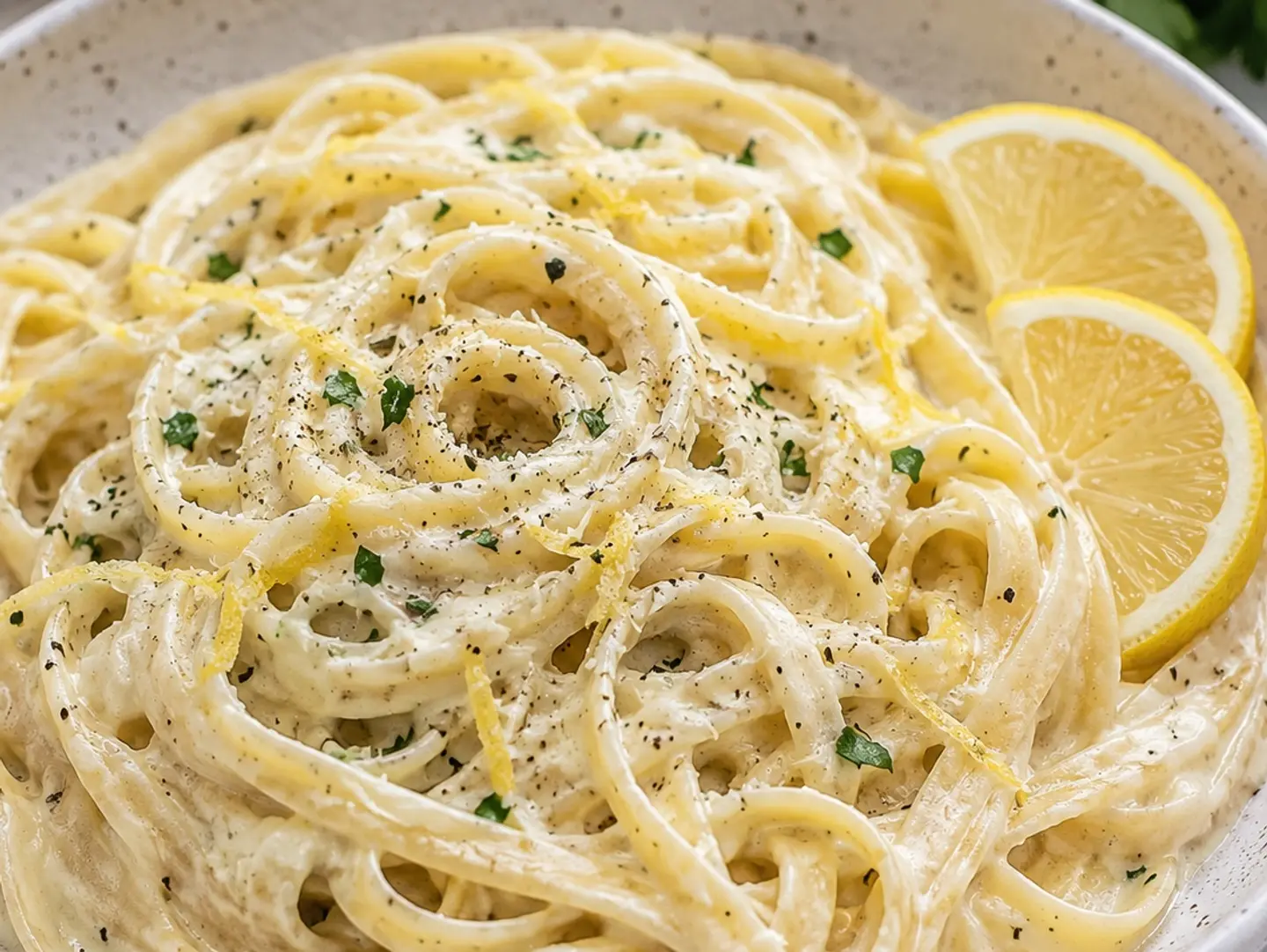 Italian Pasta With Lemon And Cream Sauce
