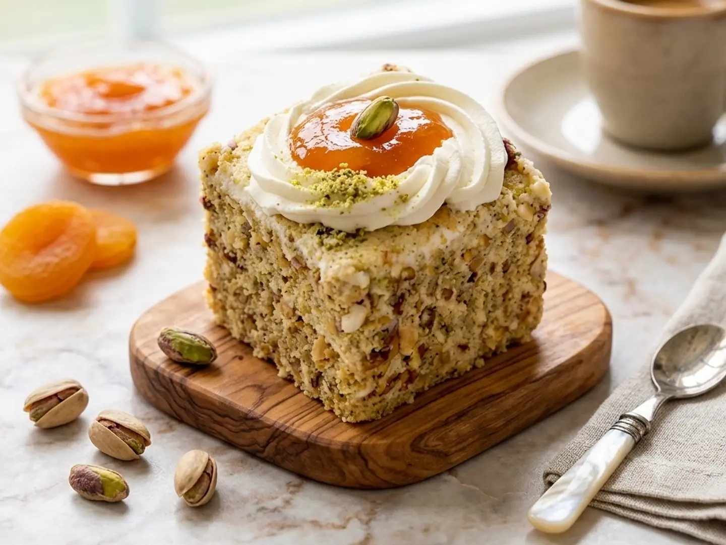 Apricot Jam Square Cake With Vanilla