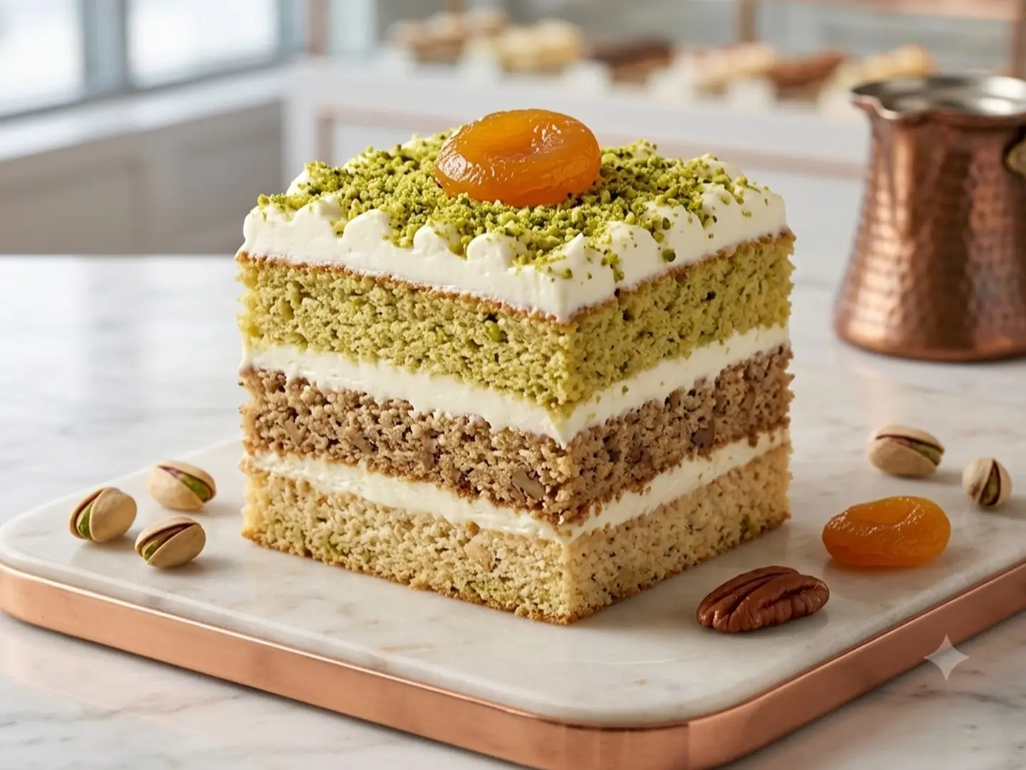 Pistachio Square Cake