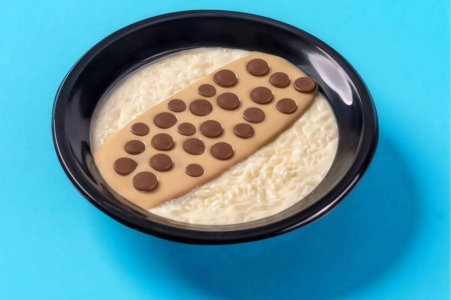 أرز باللبن مع نوتيلا بيضاء