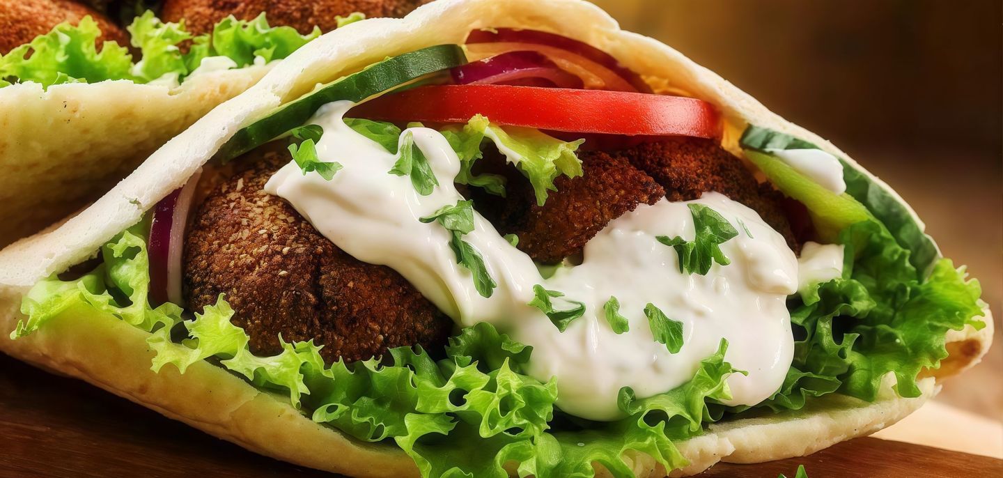 Falafel Sandwich With Cream Cheese