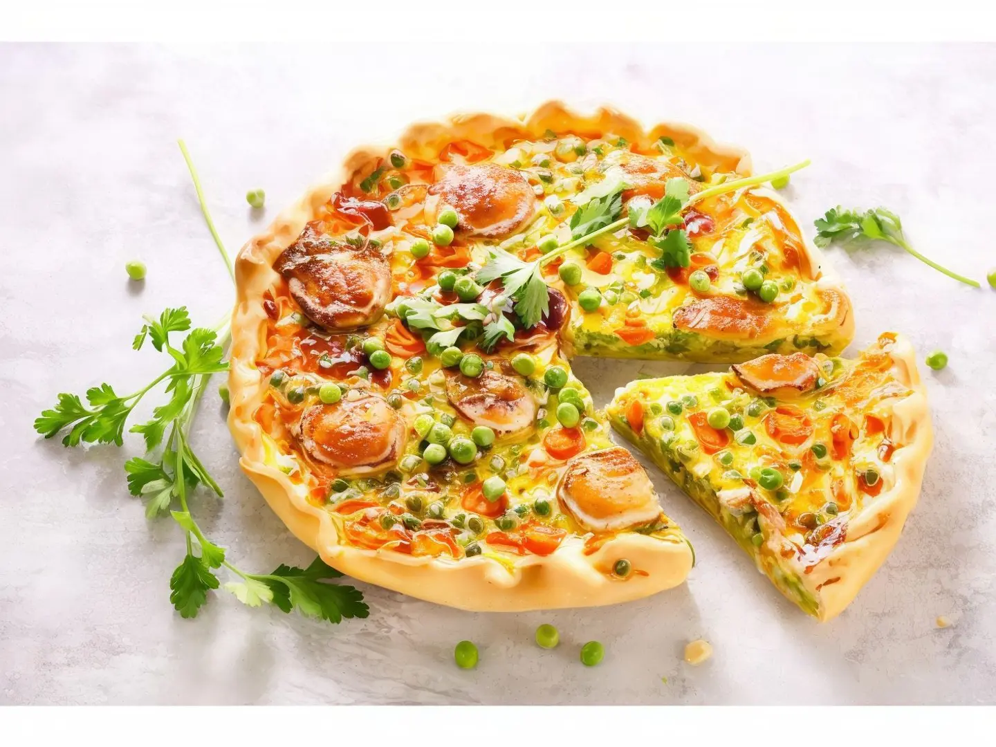 دجاج بالخضار