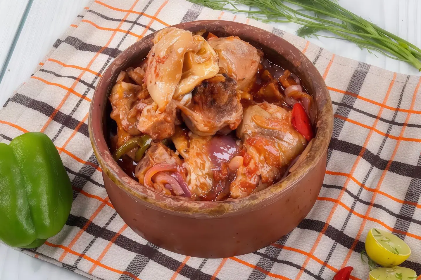 فتة العكاوي مع الشوربة والأرز