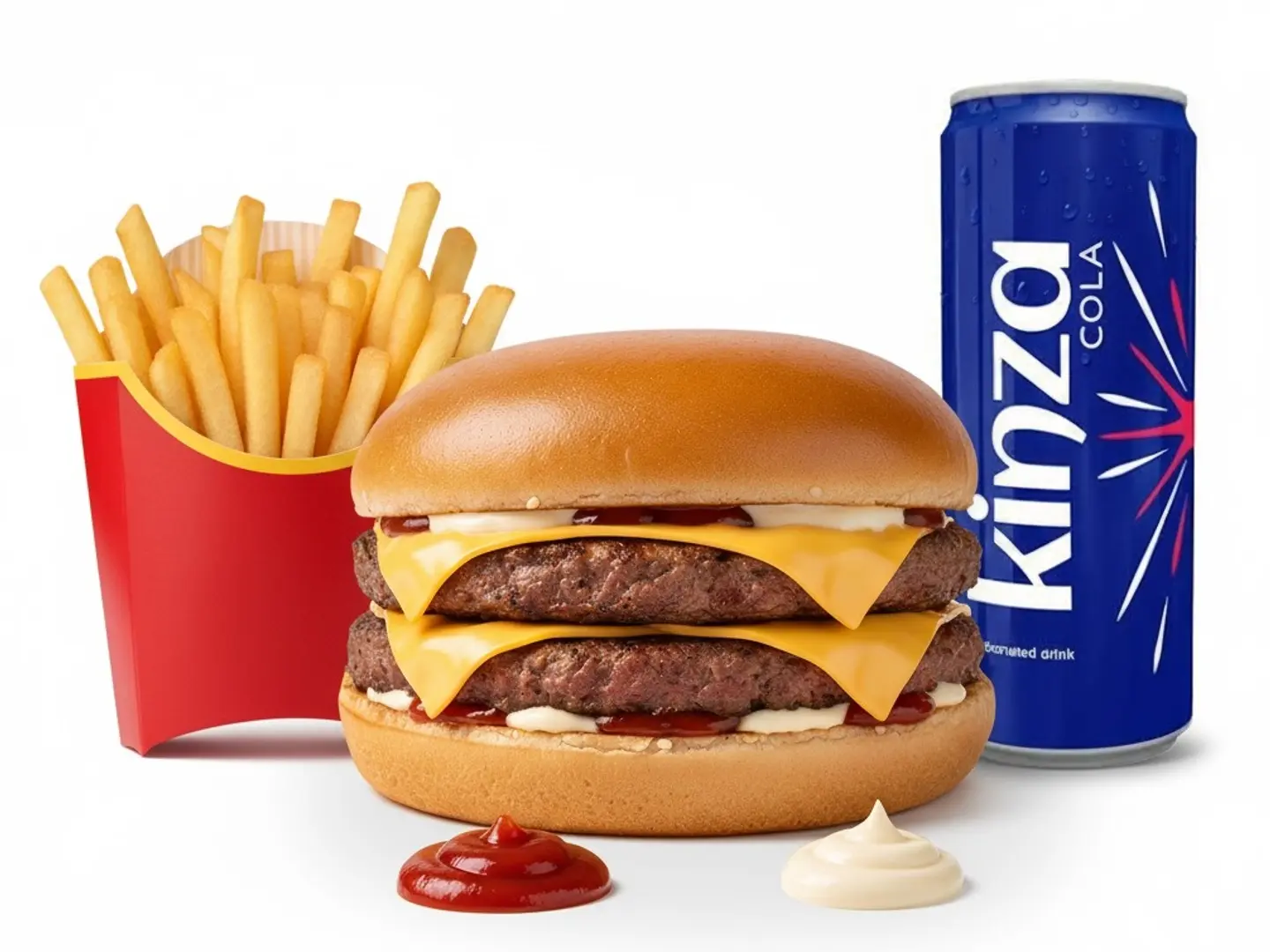 وجبة دبل برجر لحم