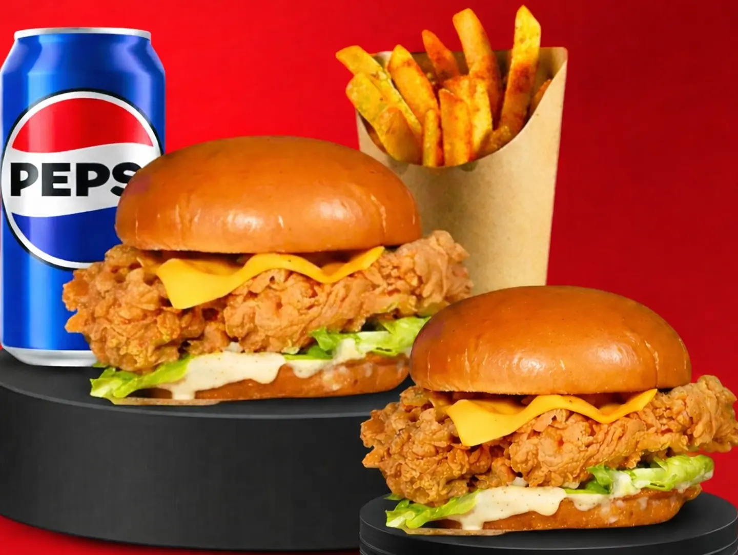 Crispy Chicken Meal And Crispy Chicken Burger