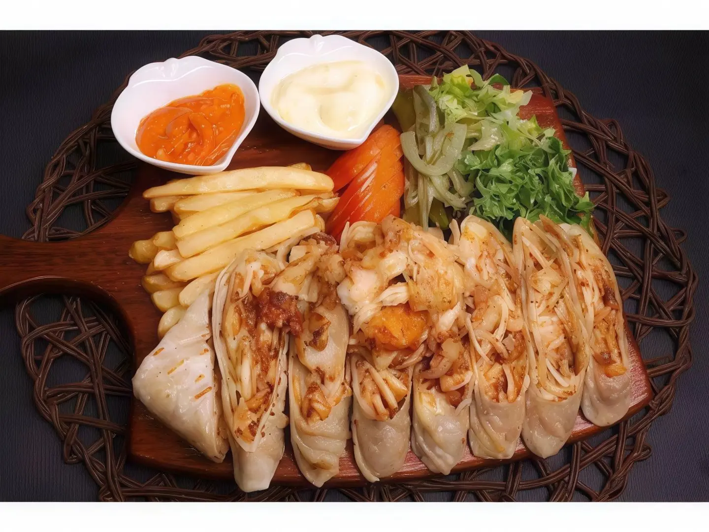 صحن عربي كبير بدون الجبن