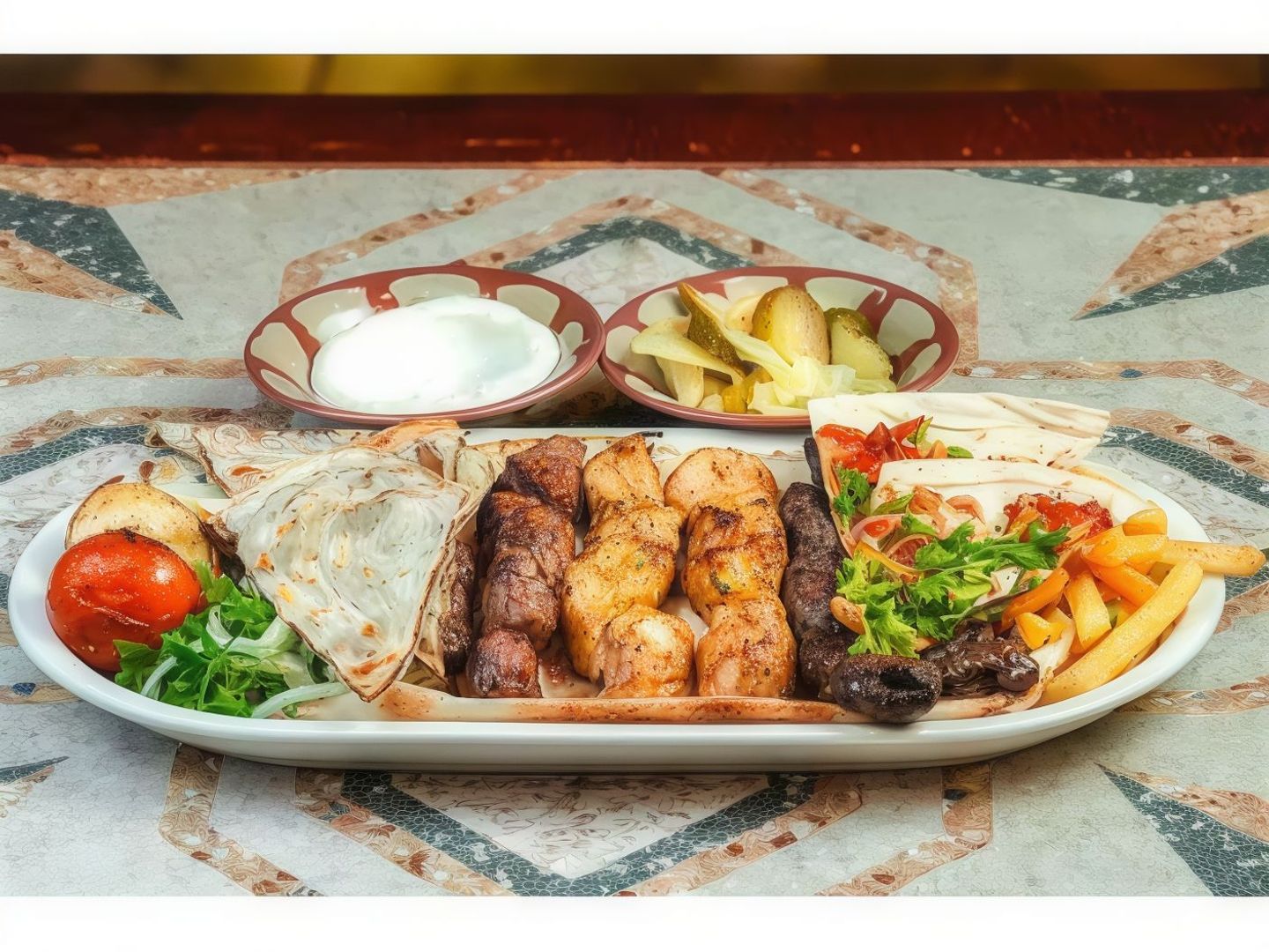 صحن مشاوي صغير