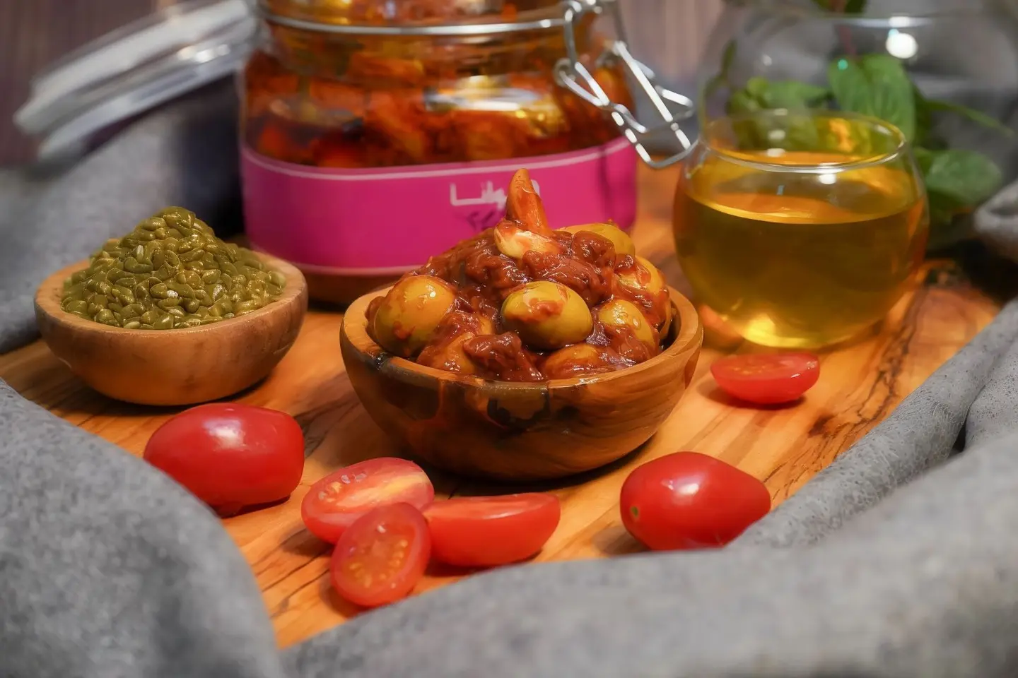 Green Olives Stacked Olives