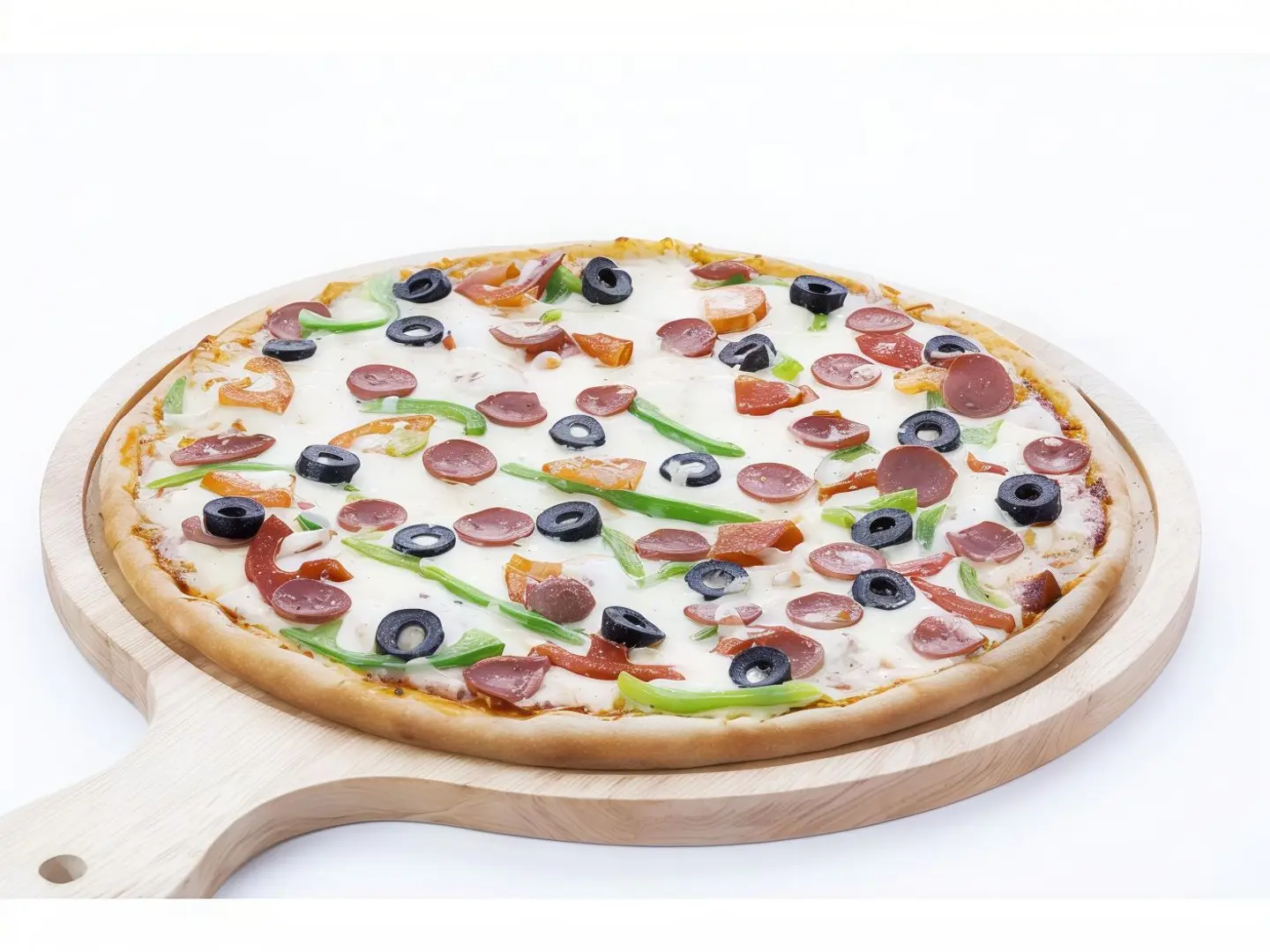 بيتزا نقانق مع خضار