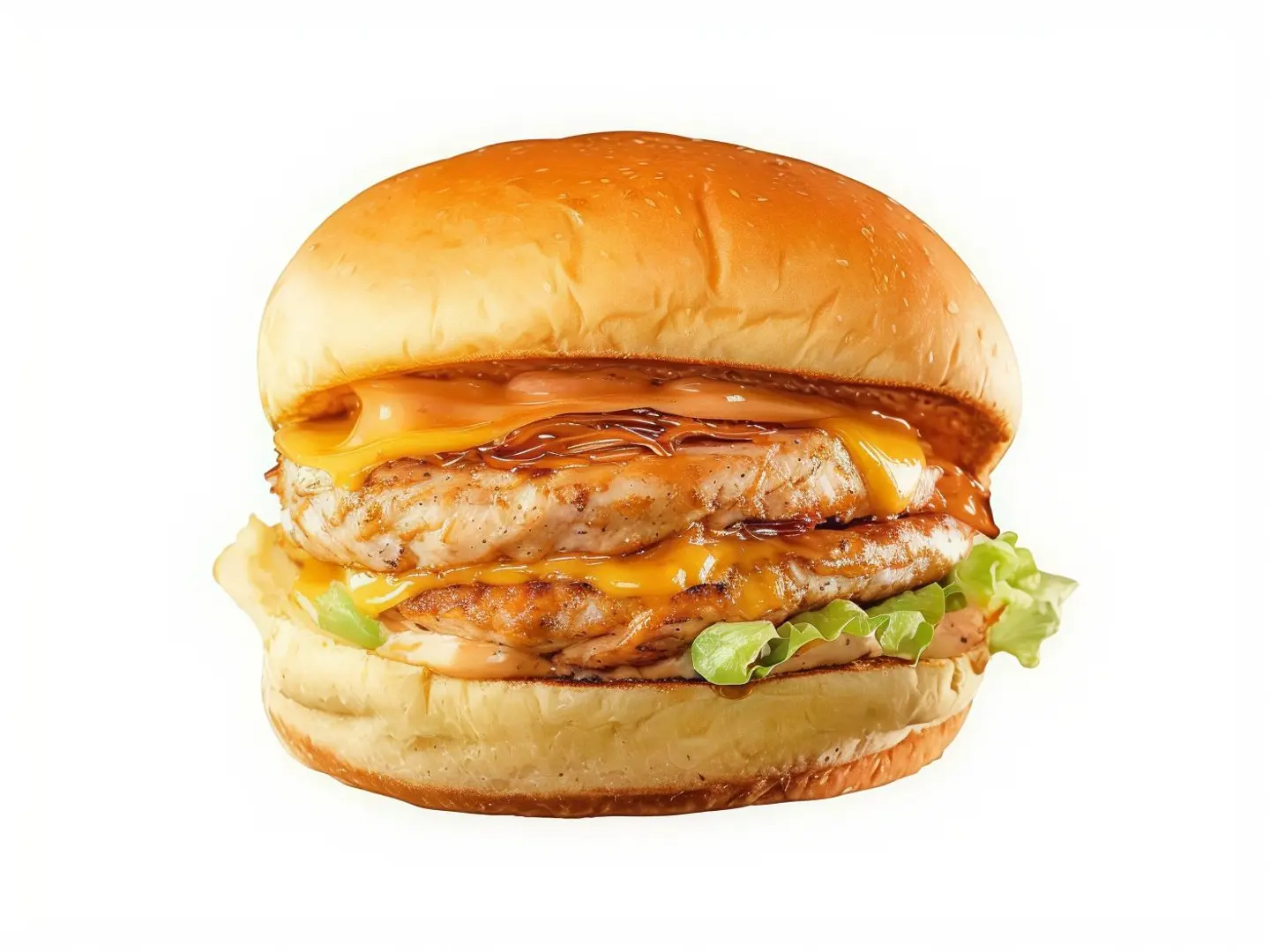 Grilled Chicken Burger With Cheese