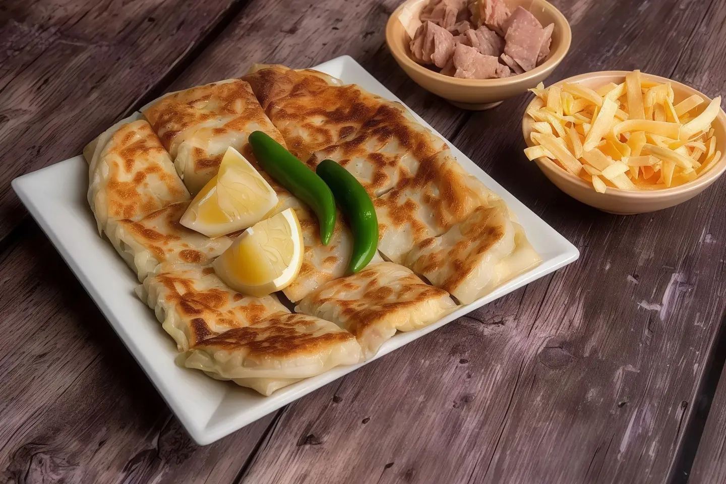 مطبق مالح جبنة شيدر لحم دبل
