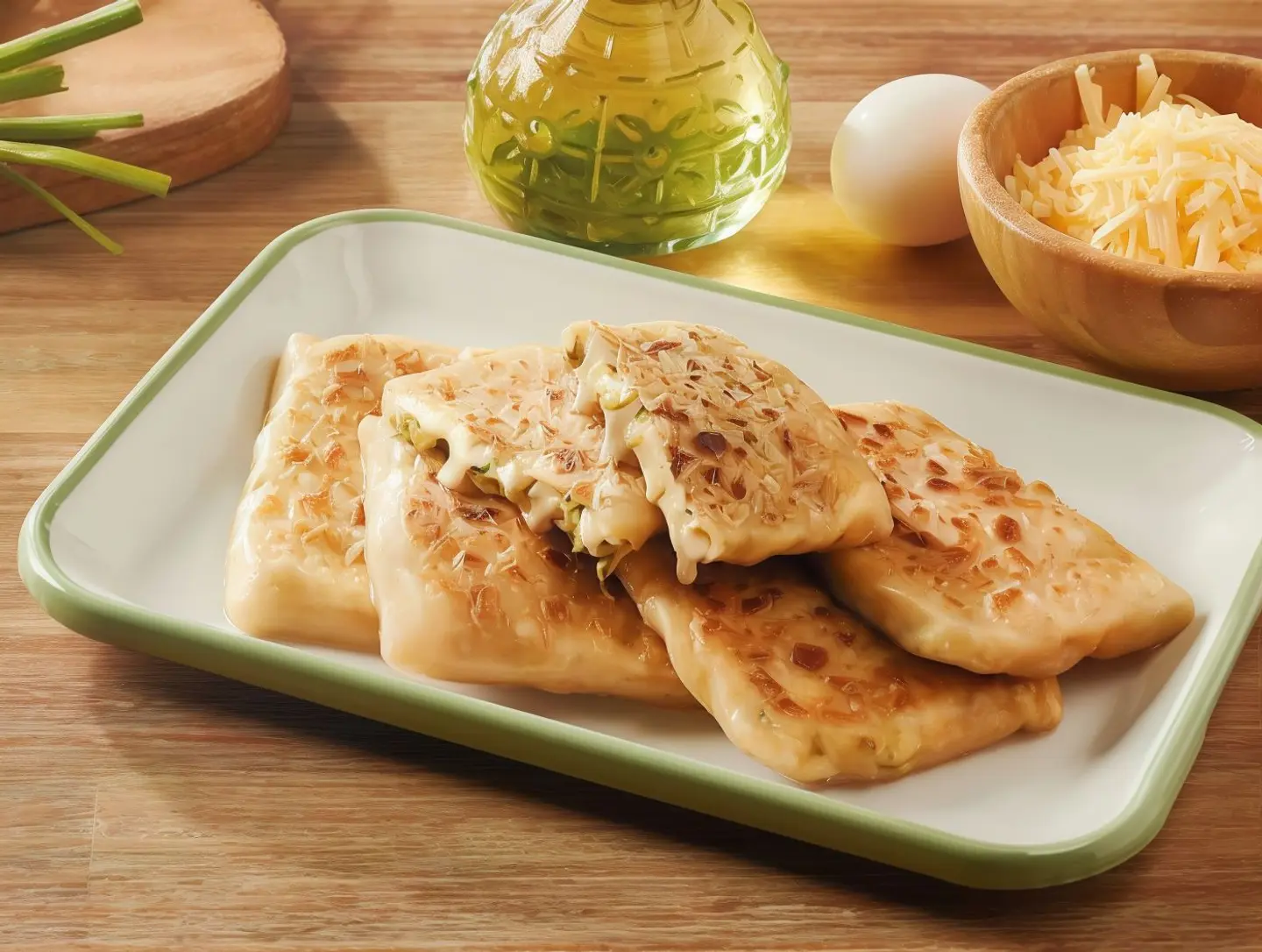 Large Double Cheddar Cheese Vegetable Muttabaq