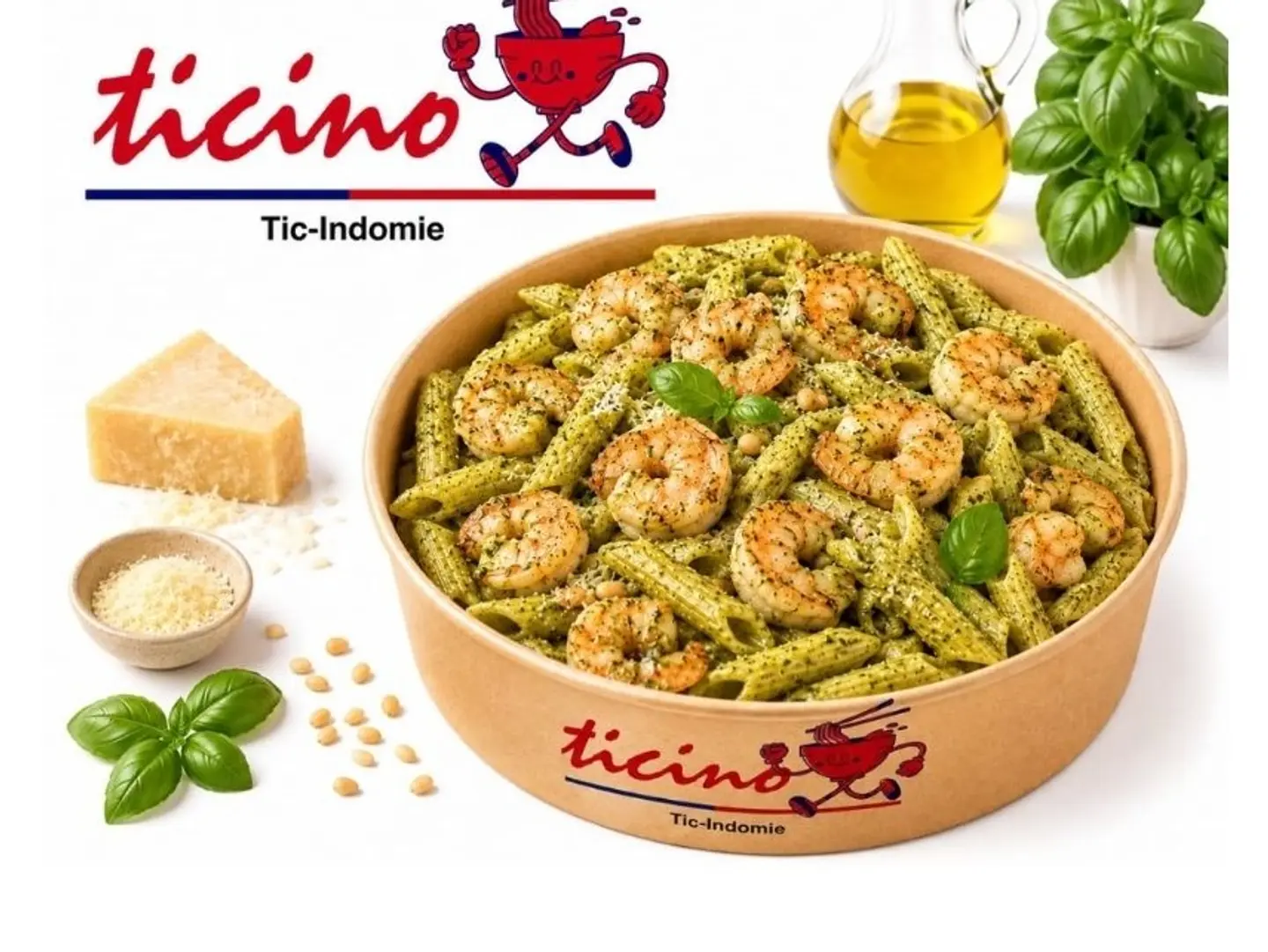 Shrimp Penne With Pesto Sauce
