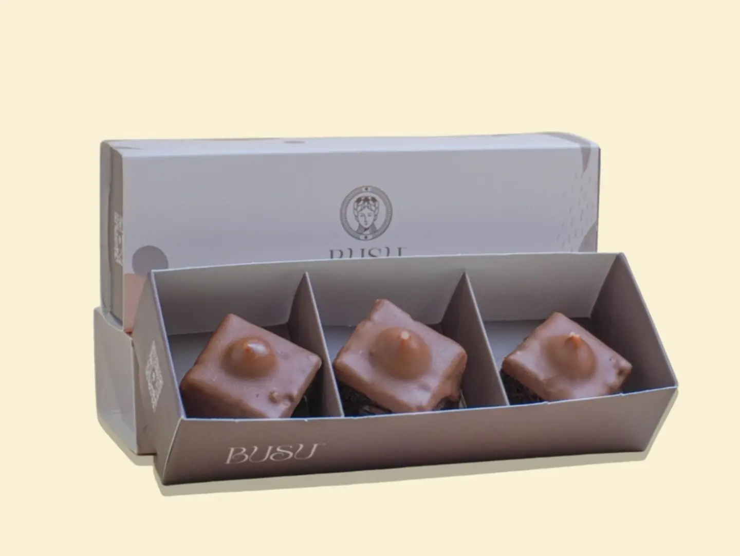 A Box Of Brownies Three Pieces