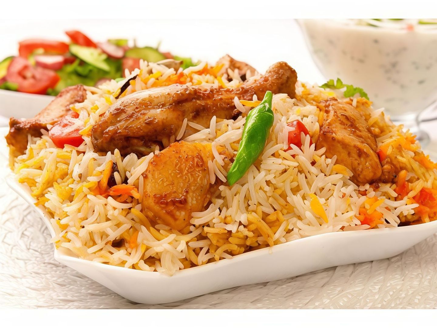 أرز برياني مع دجاج تكا