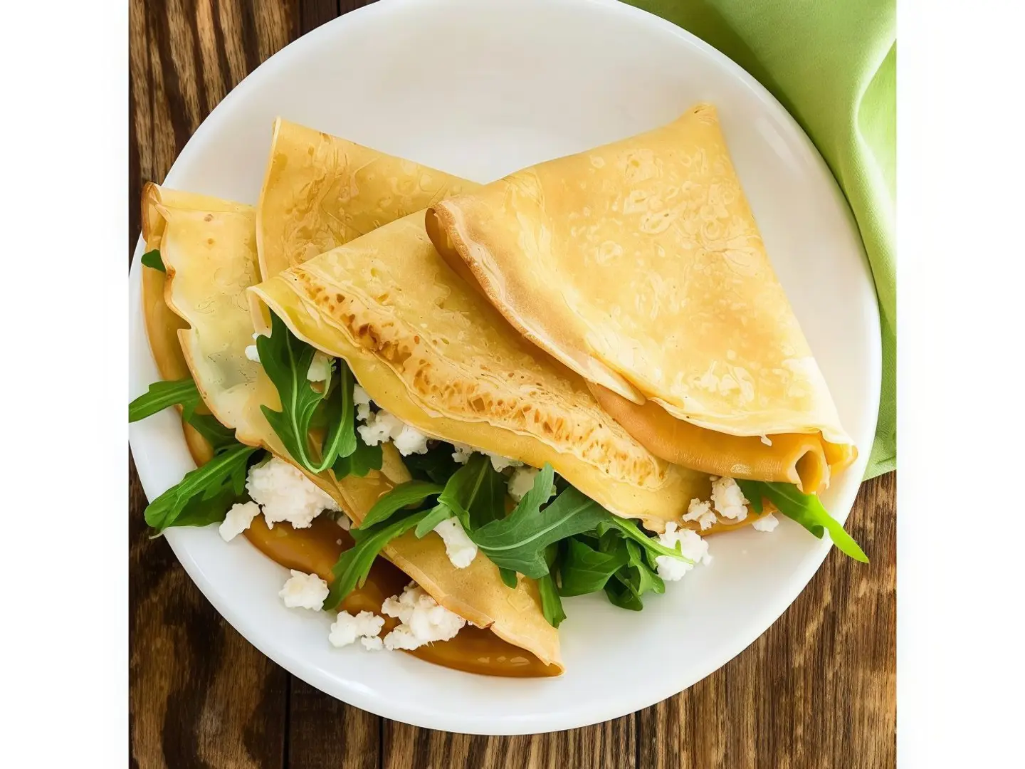 Vegetable And Mixed Cheese Crepe