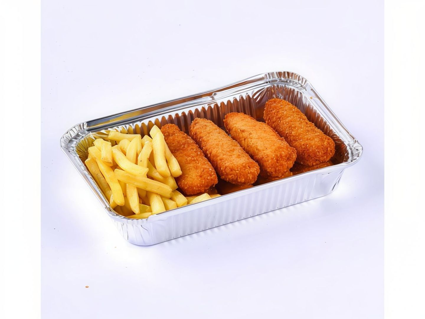 ناجتس دجاج مع البطاطس