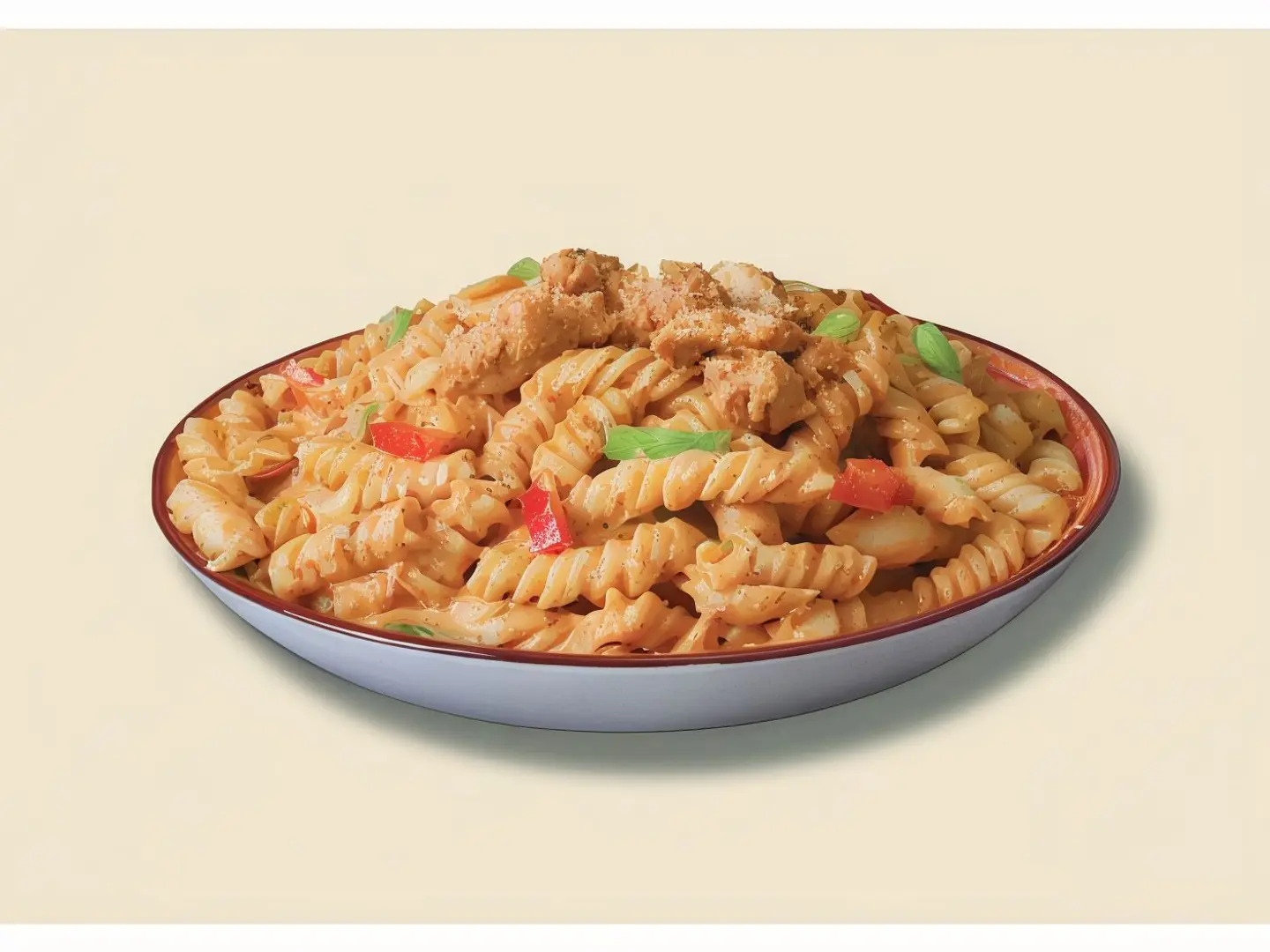 باستاحمراء دجاج