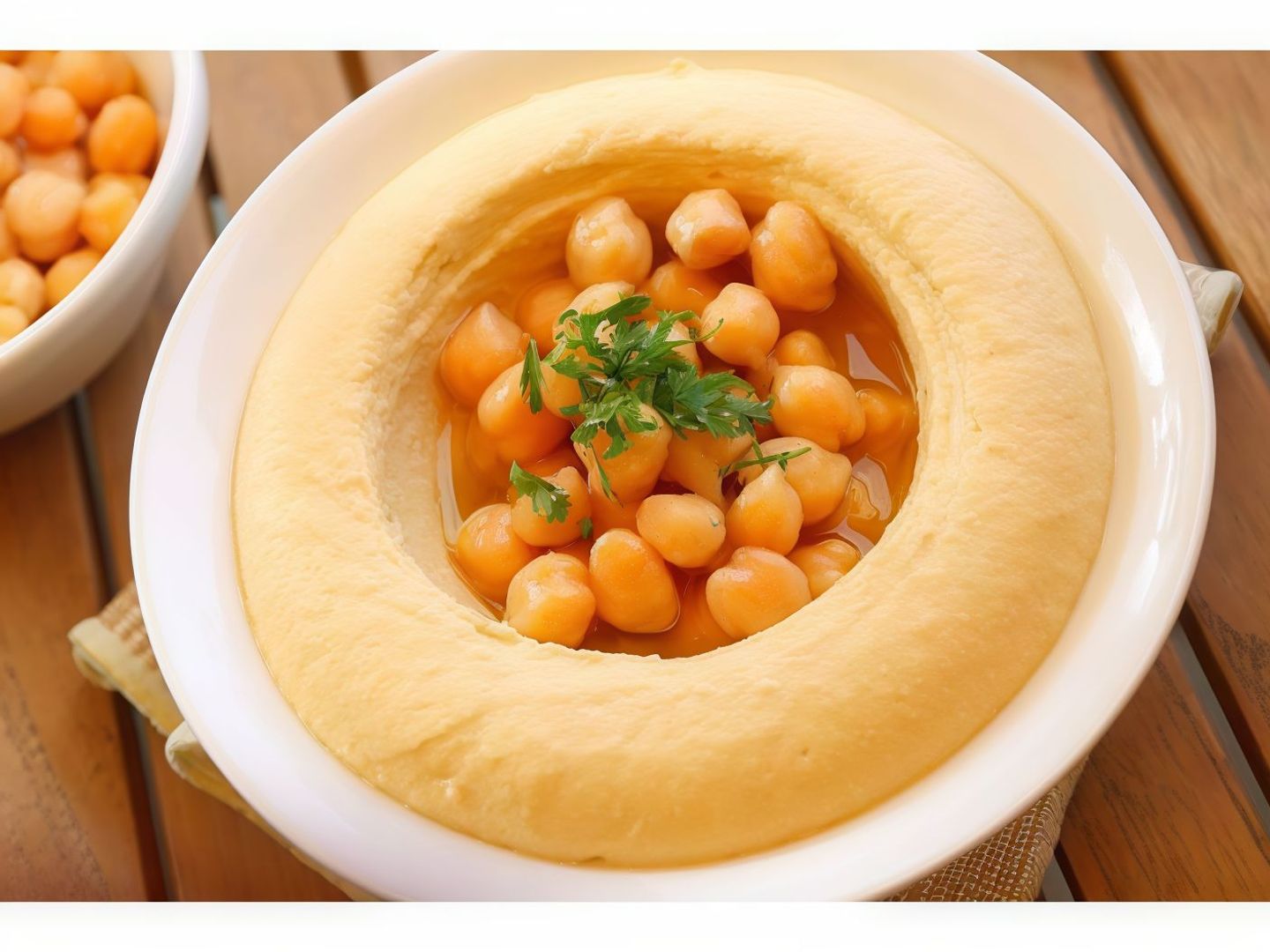 حمص حب بزيت الزيتون
