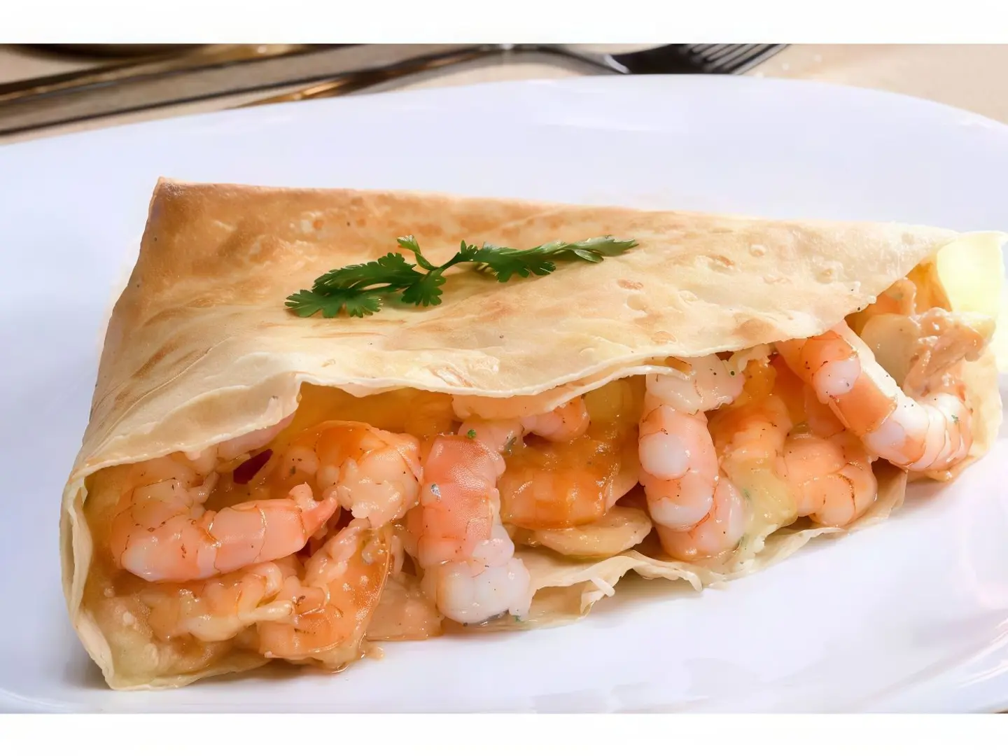 Shrimp Fajita Crepe
