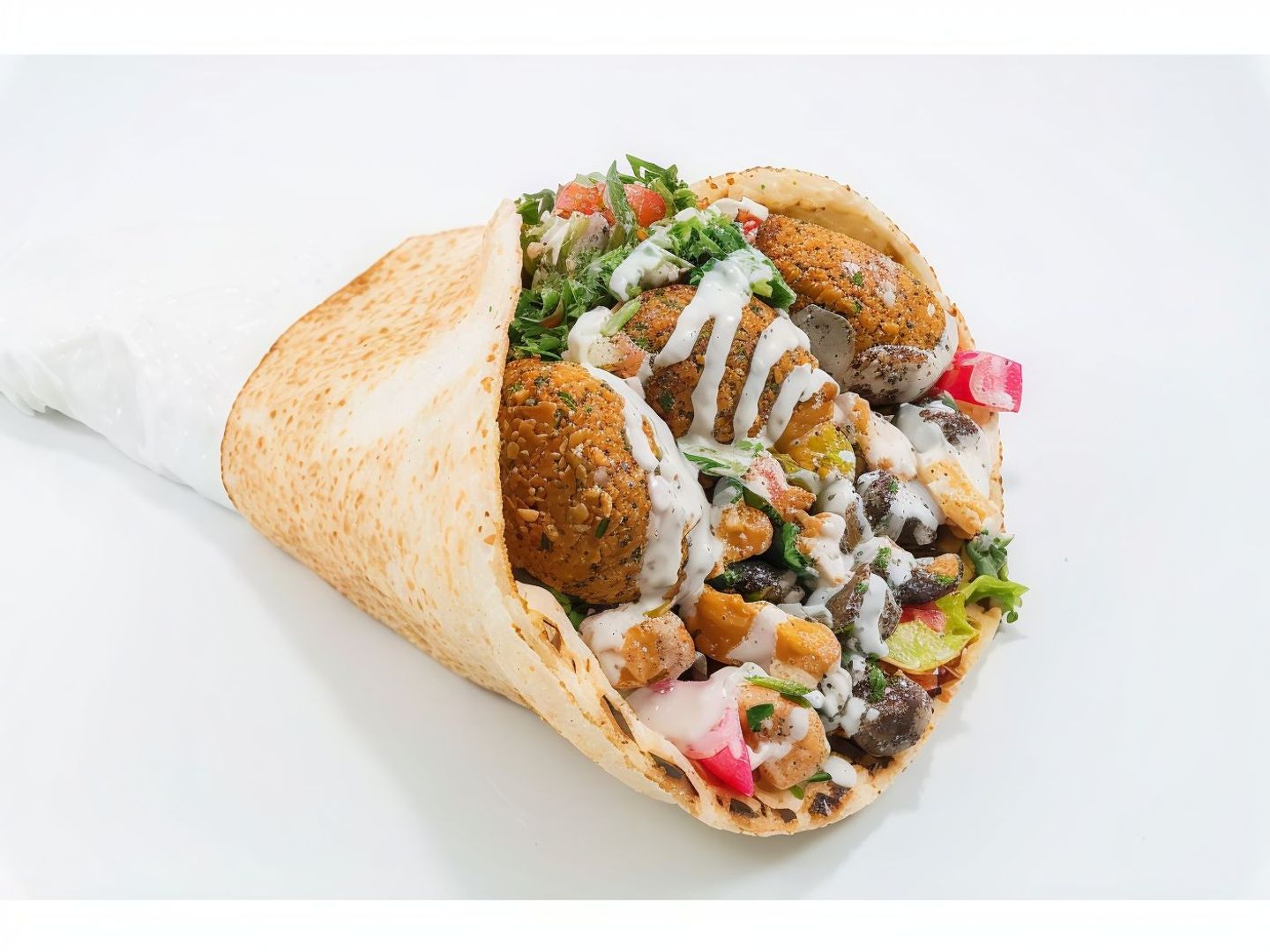 Hummus Eggs Falafel Sandwich