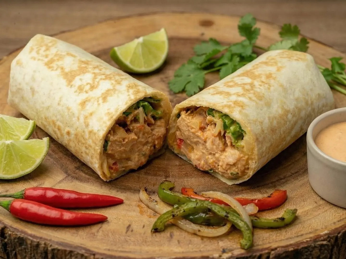 Creamy Chicken Tortilla Wrap