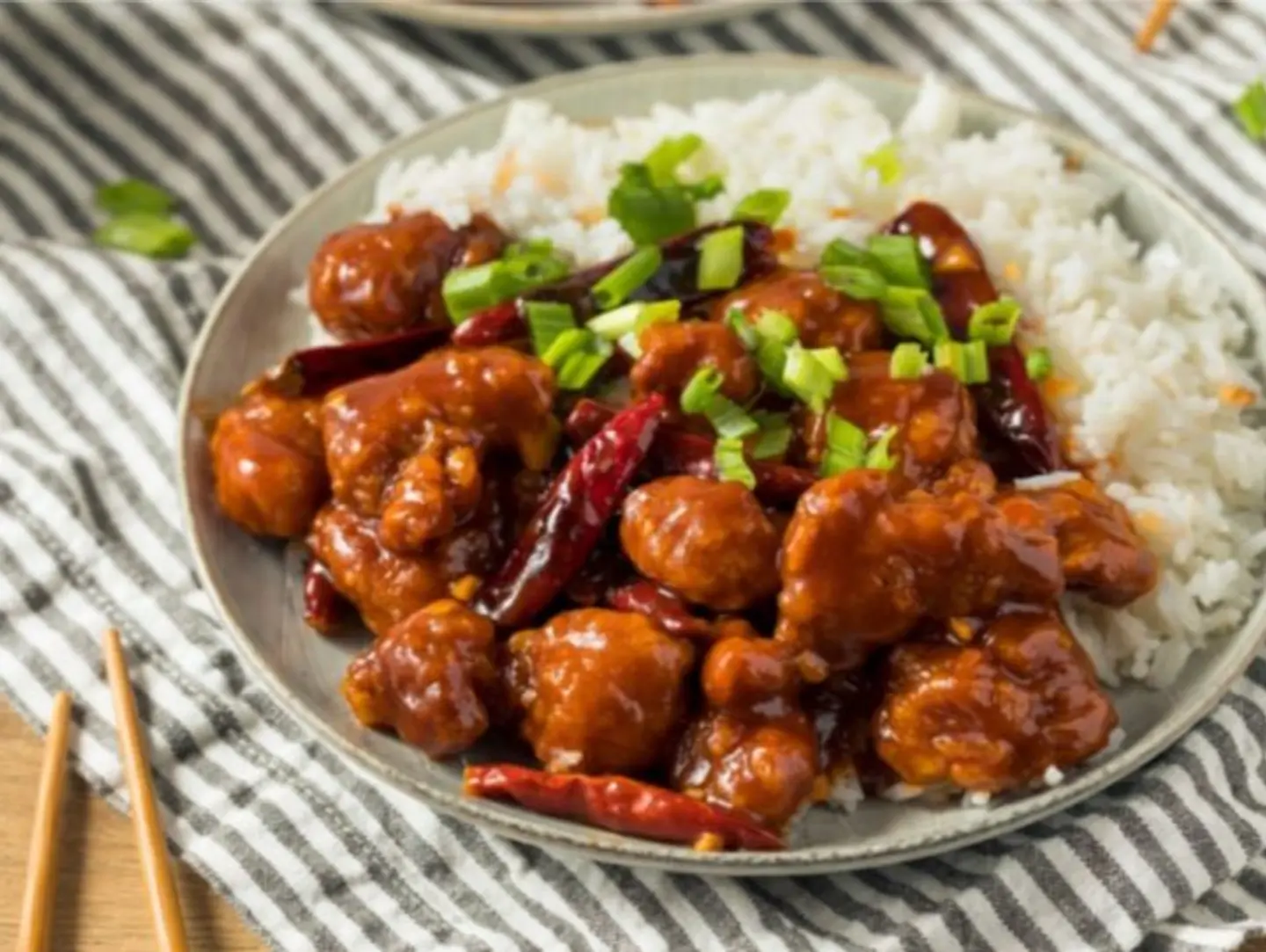دجاج كانتون مع رز ابيض