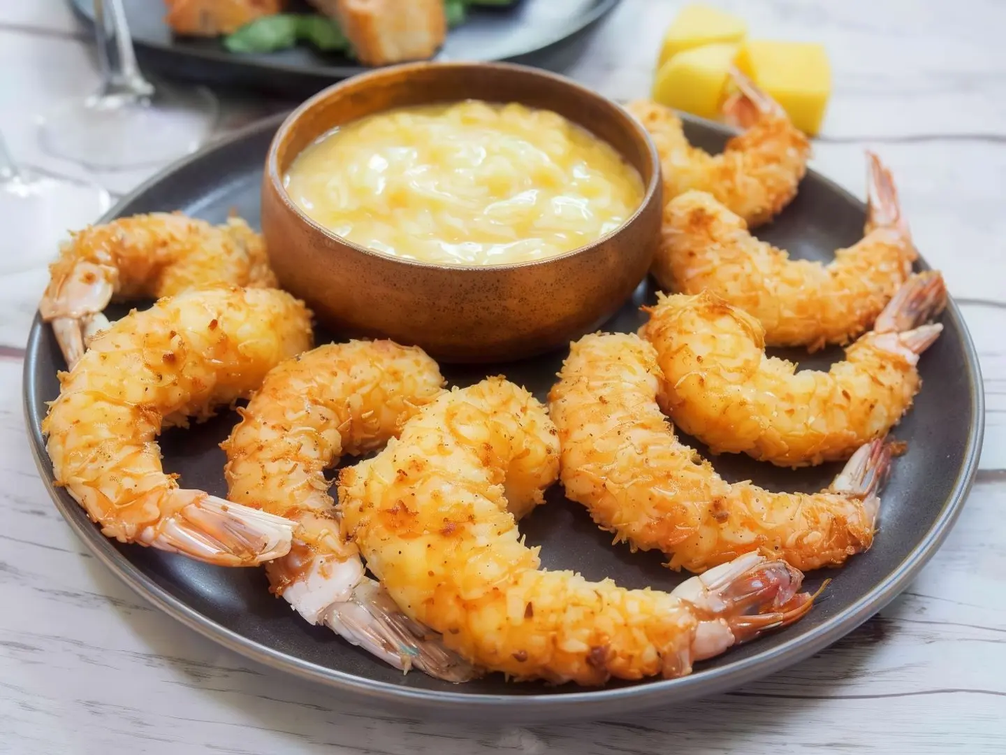 9 Pieces Of Broasted Shrimp