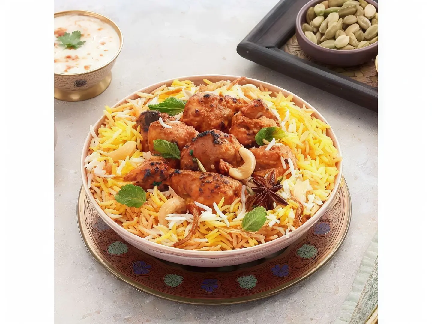 شاهي دجاج تكا برياني