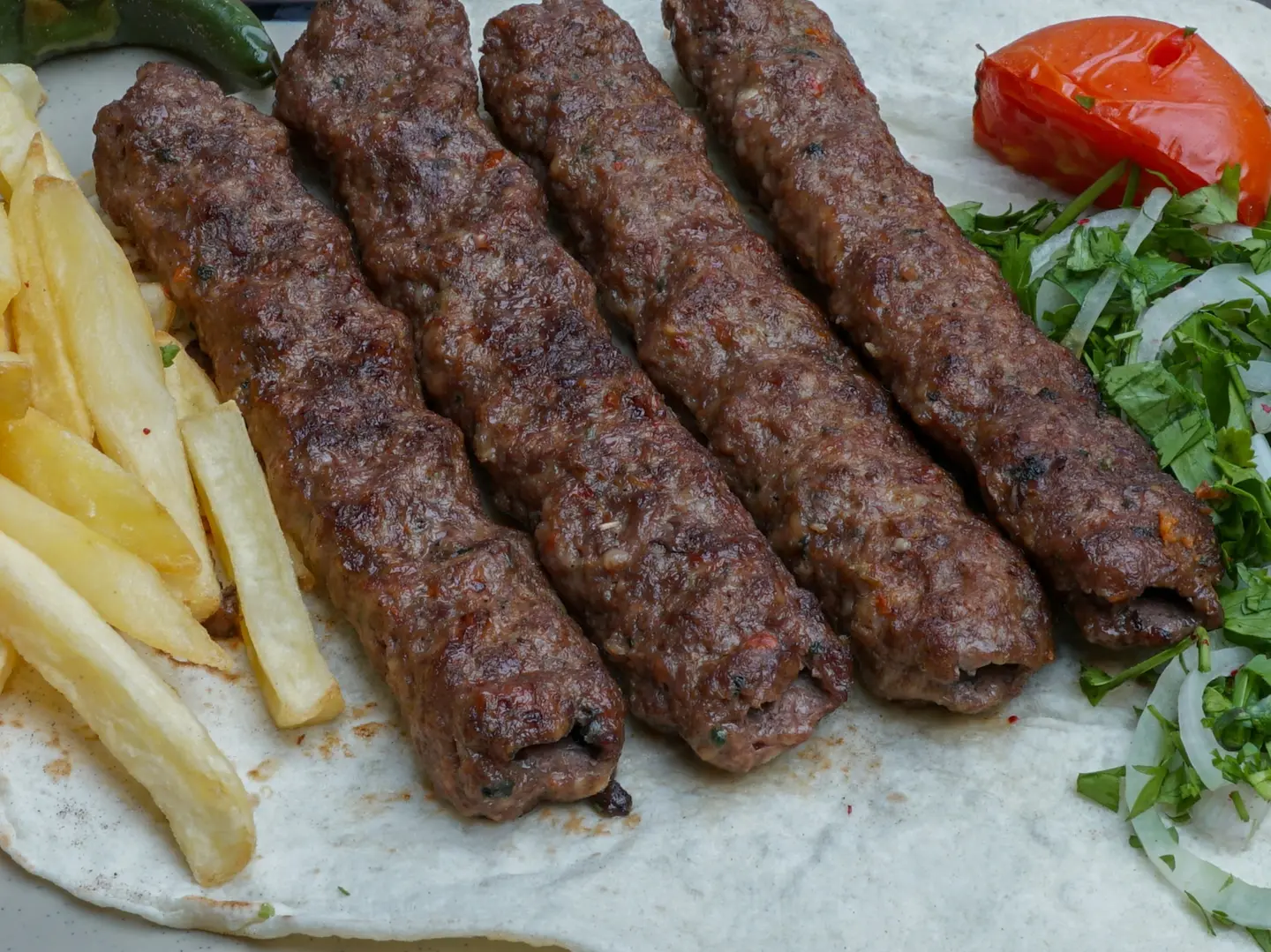 كباب لحم وسط