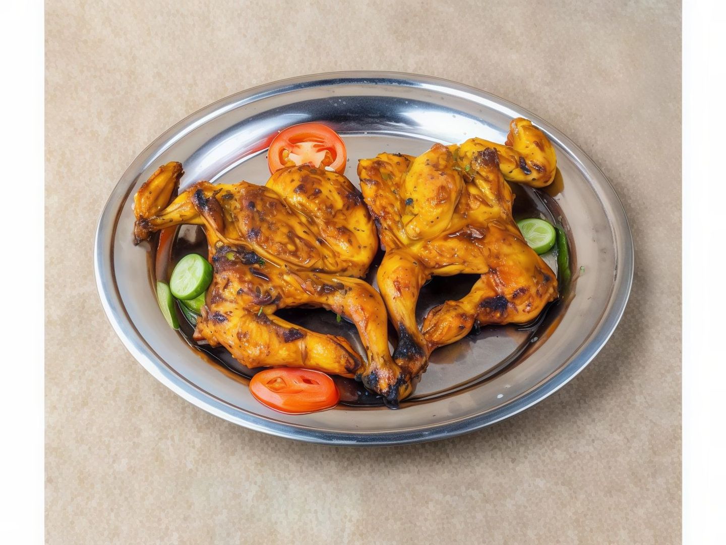 نص حبة دجاج مظبي سادة