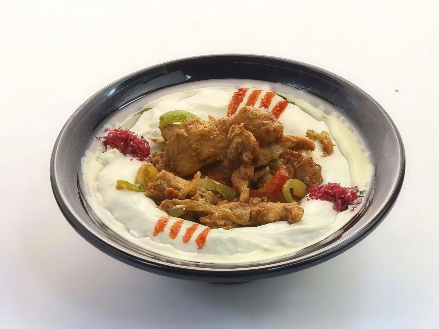 صحن حمص بالدجاج