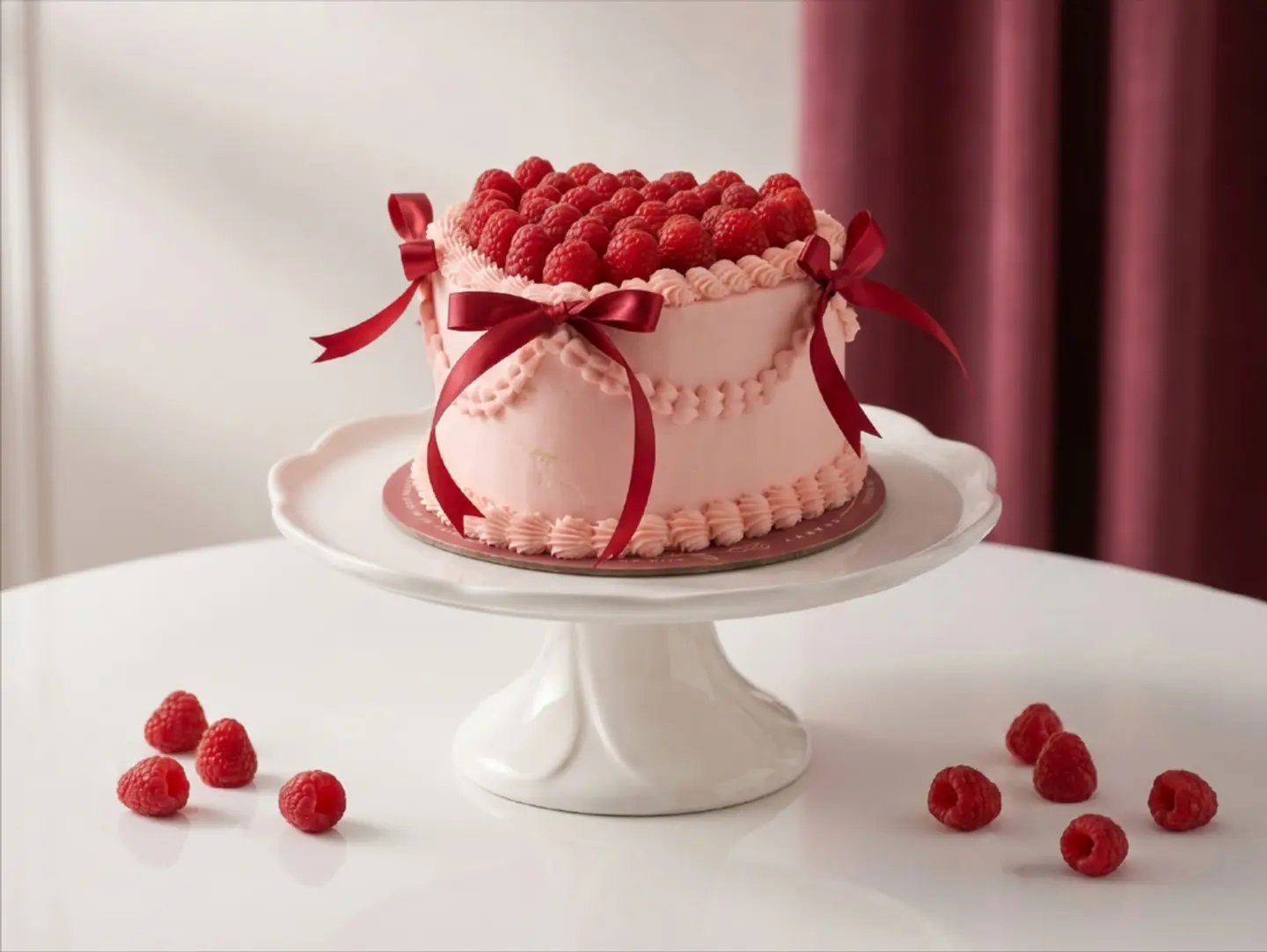 Vanilla Raspberry Cake Medium