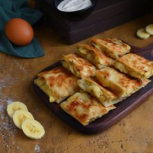 مطبق موز بالقشطة