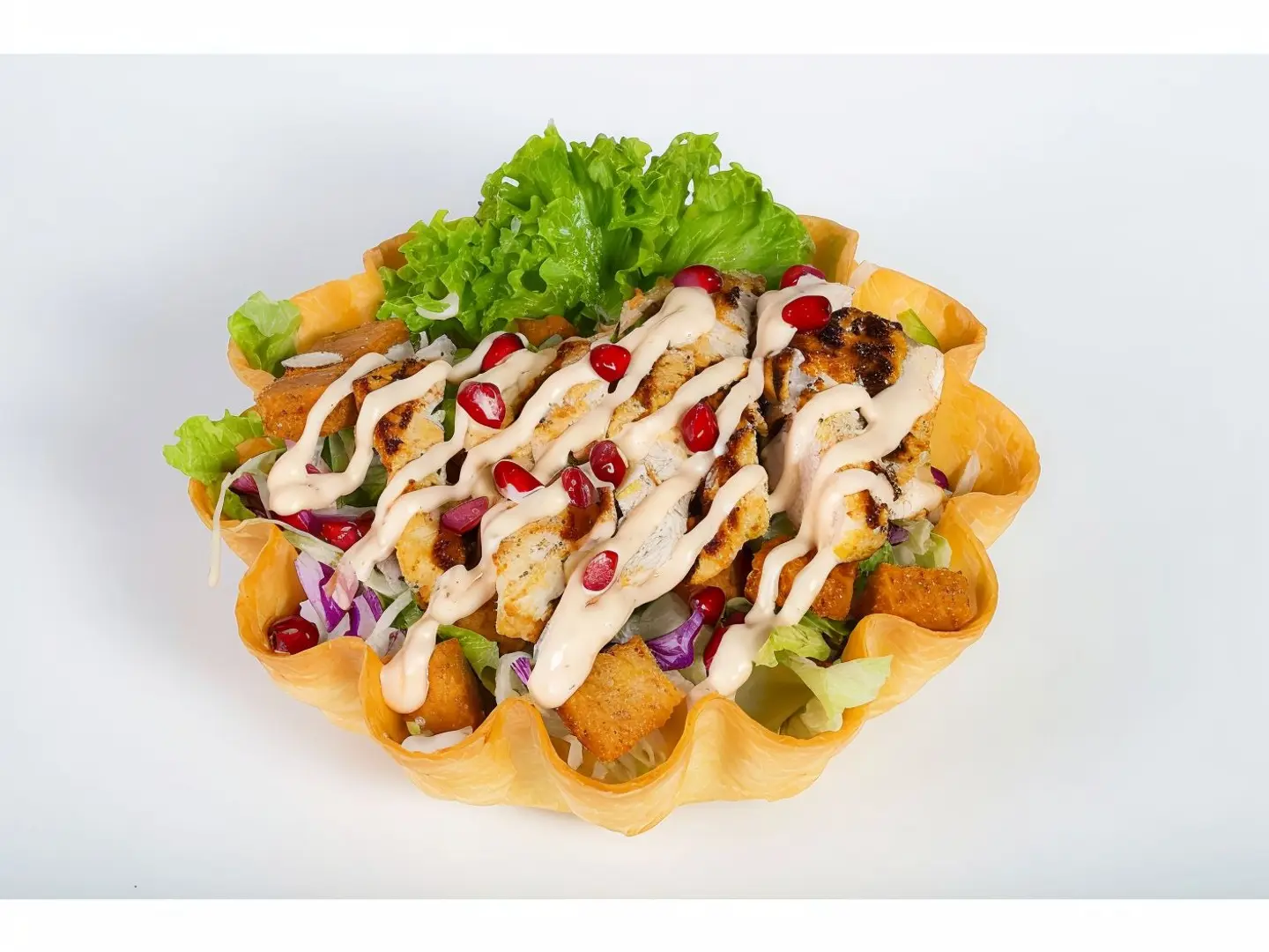 سلطة السيزر بالدجاج