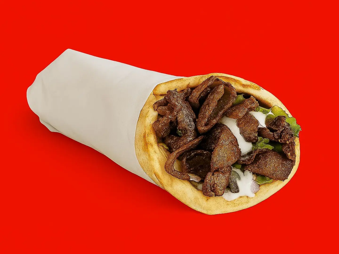 ساندوتش كبدة بالحمص بالخبز العربي